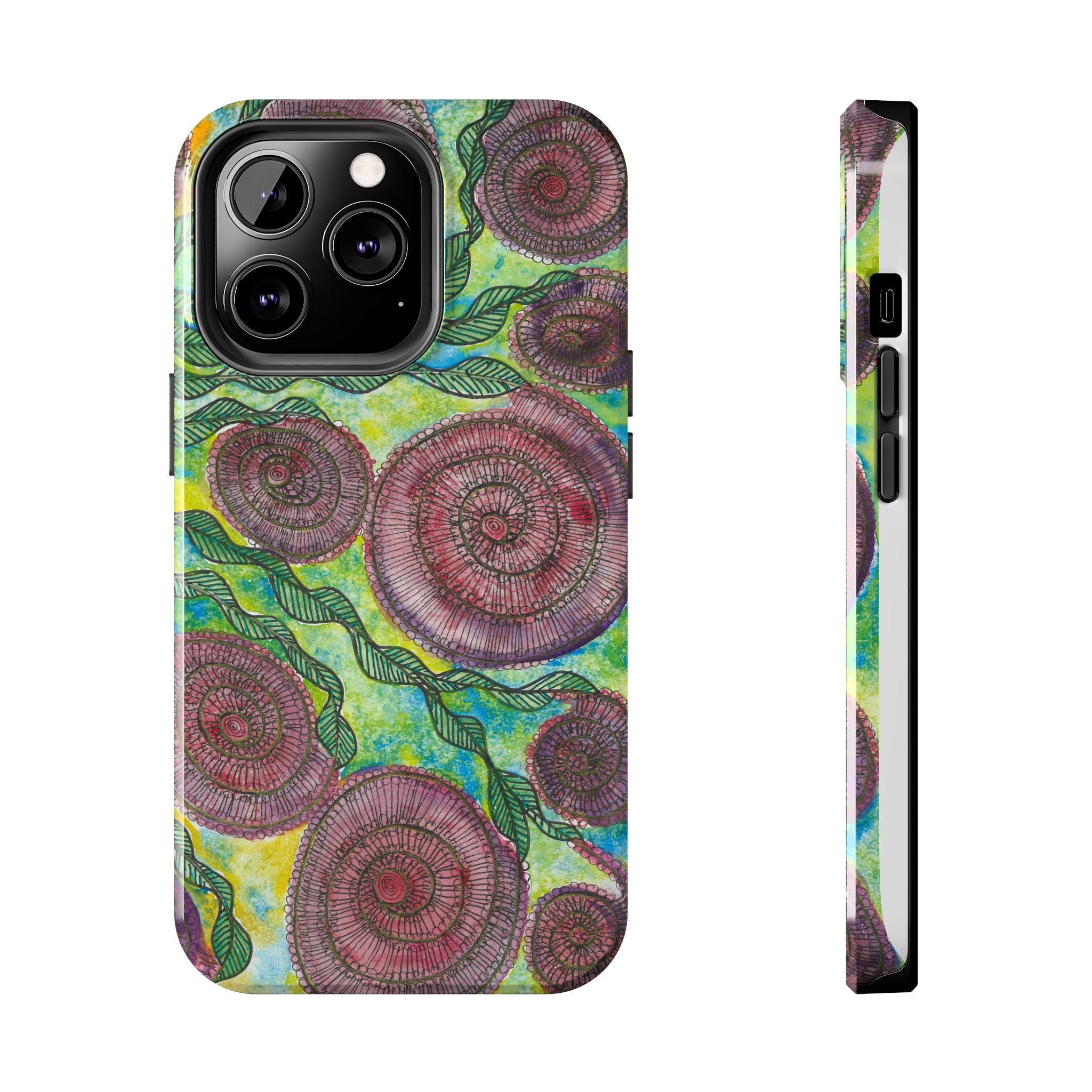 Tough Phone Case - All iPhones and Samsung Galaxys - Exciting Abstract Design #35 Beetroot To Yourself