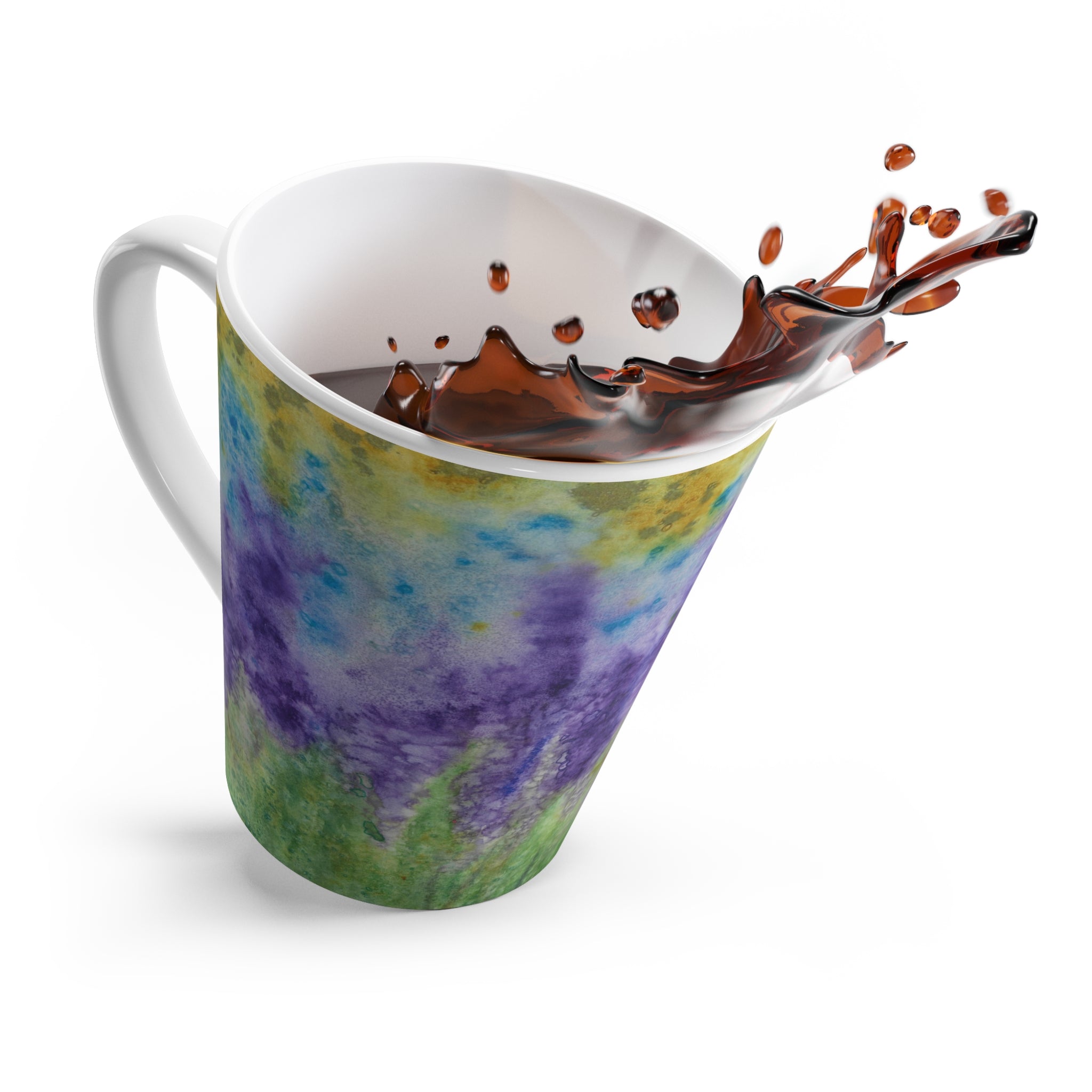Coffee Mugs and Cups. Colourful Abstract Designs. Perfect for Home, Office or Special Gift #74 Lavender Fields