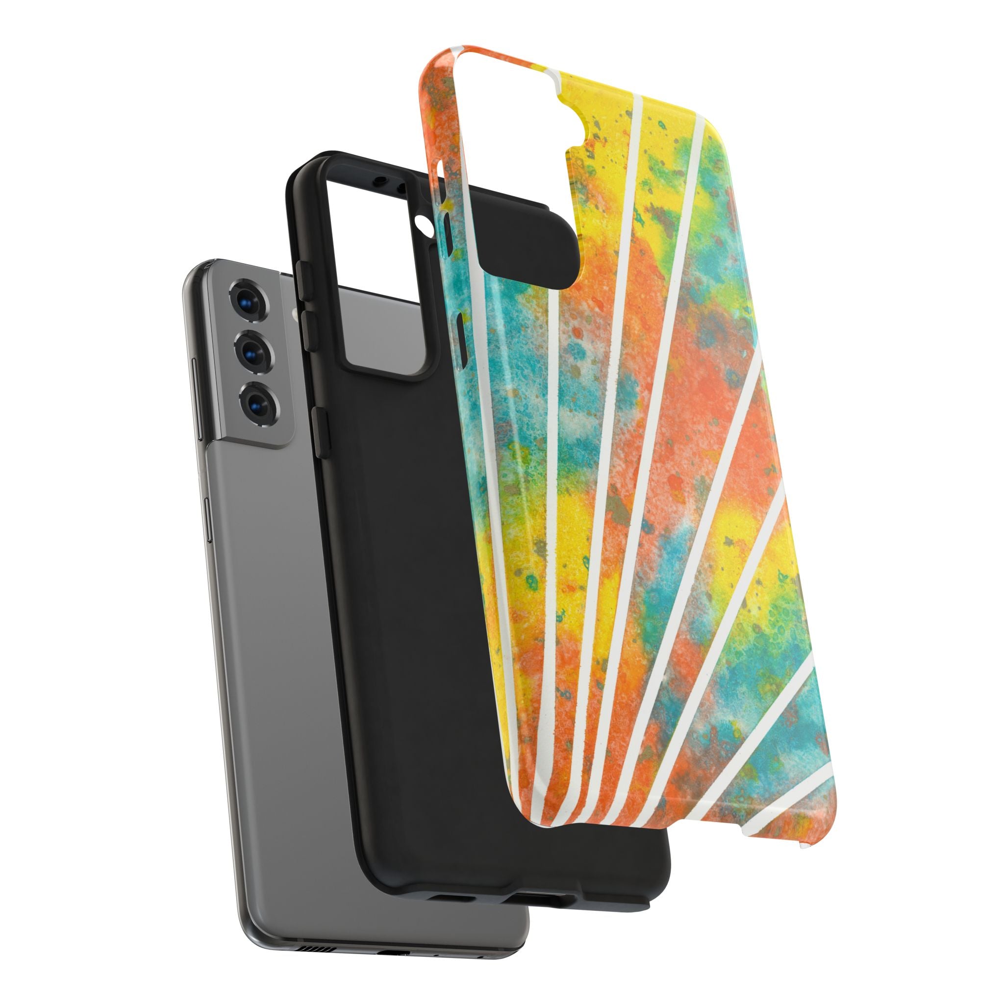 Tough Phone Case - All iPhones and Samsung Galaxys - Exciting Abstract Design #101 Your Energy Radiates