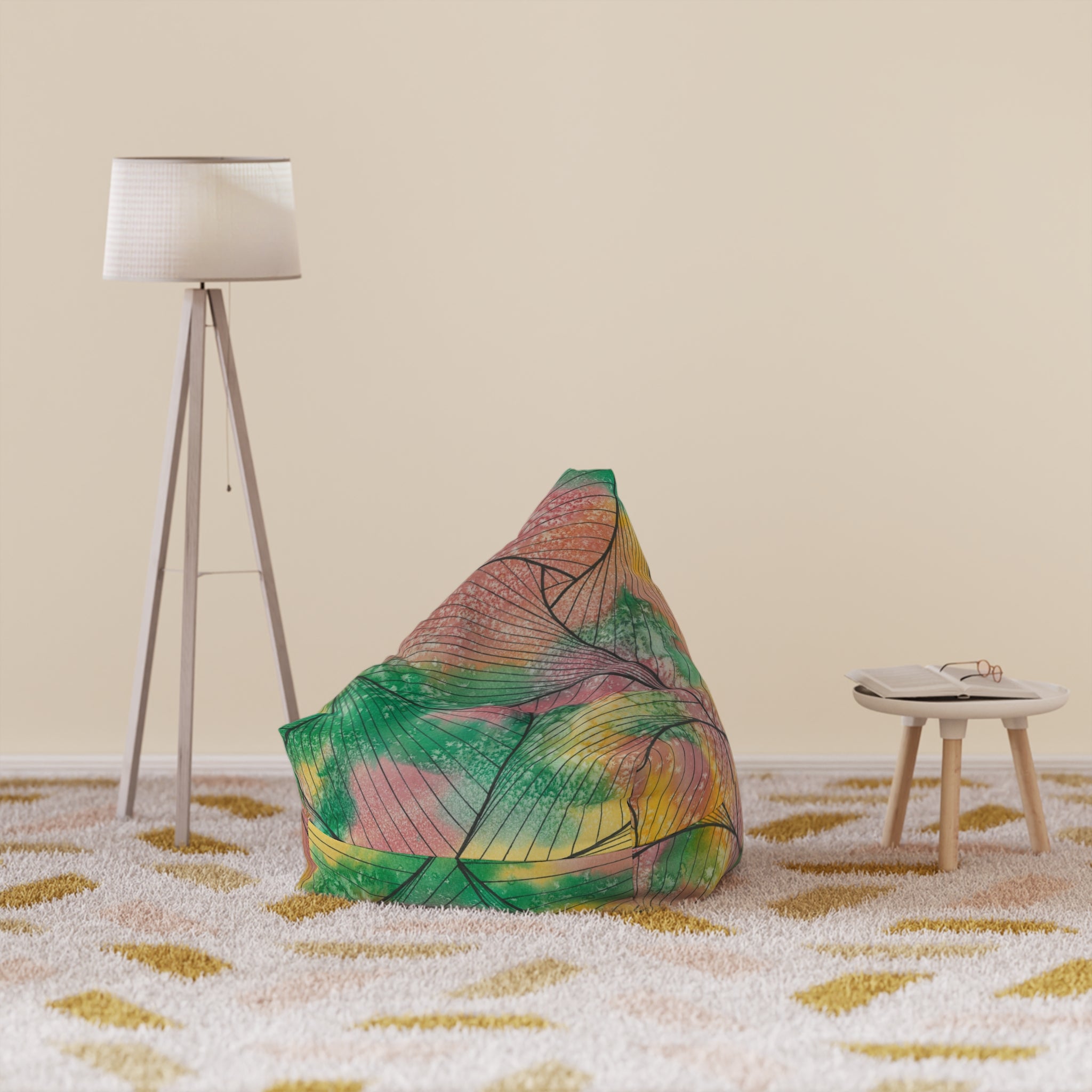 Bean Bag Chair Covers For Indoor & Outdoor - 2 Sizes - Exciting Abstract Design #49 Health Well Being