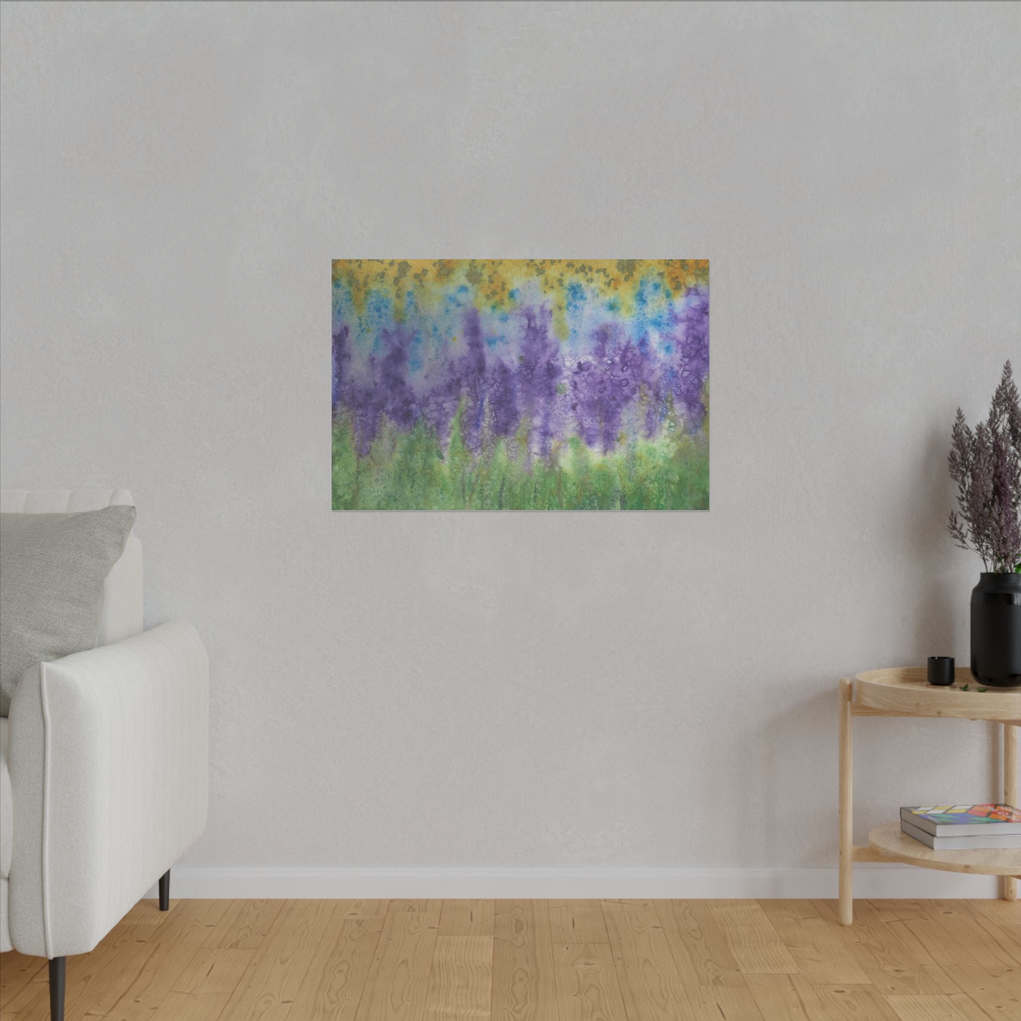 Large Colourful Wall Art, Canvas Prints, For Office, Bedroom or Living Room, or Special Gift #74 Lavender Fields
