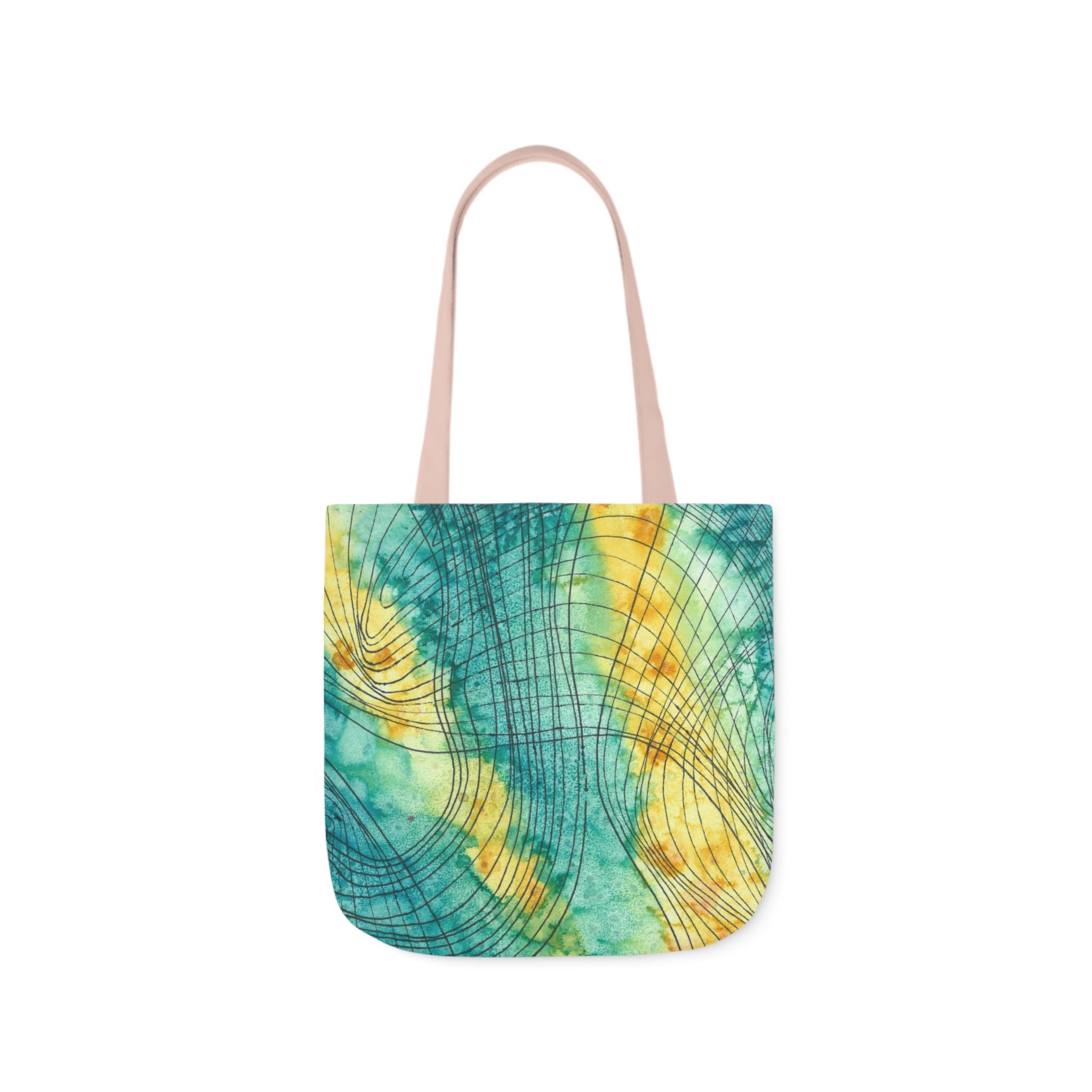 Canvas Tote Bags, Colourful Abstract Designs, 5-Color Straps, 3 Sizes.  For Family and friends or a Special Gift #81 The Only Way Is Up