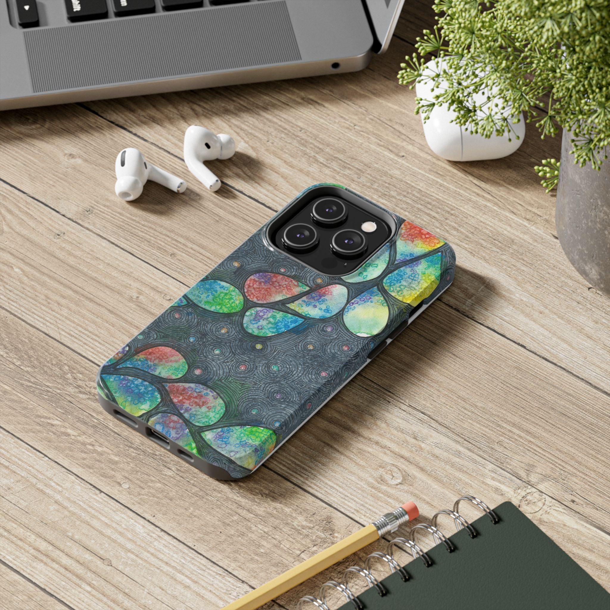 Tough Phone Case - All iPhones and Samsung Galaxys - Exciting Abstract Design #30 Give Us A Minute