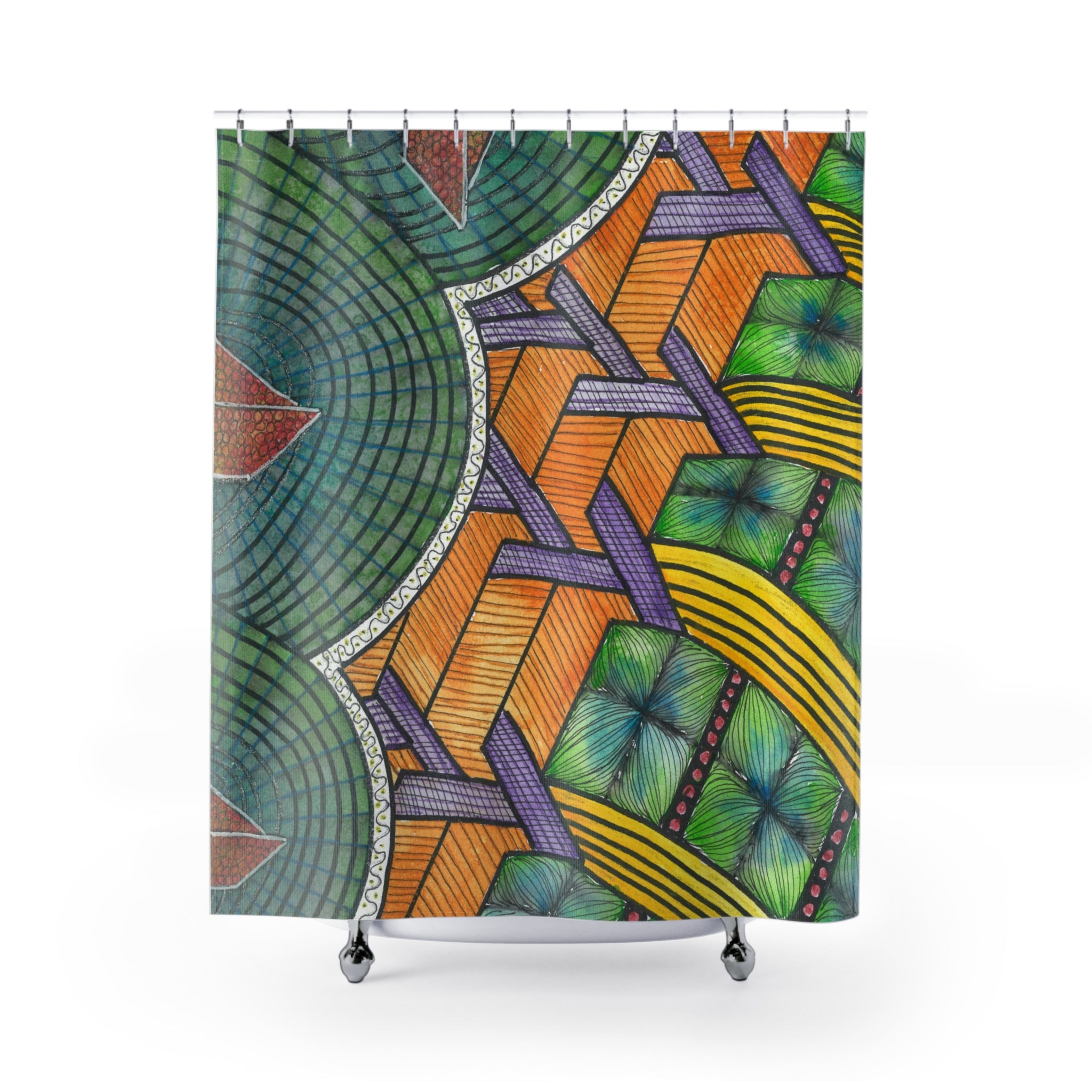 Beautiful Shower Curtains to Refresh Your Bathroom. Colourful Abstract Designs. Perfect For Your Bathroom or Special House-Warming Gift #31 T'Eye Land