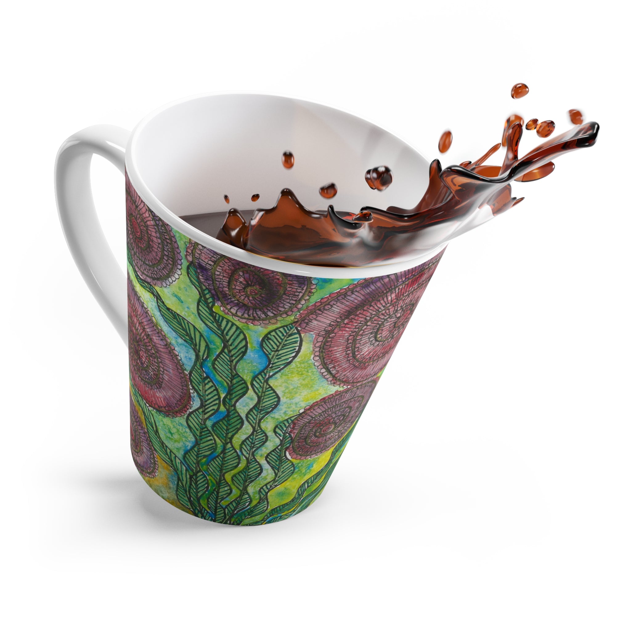Coffee Mugs and Cups. Colourful Abstract Designs. Perfect for Home, Office or Special Gift #35 Beetroot To Yourself
