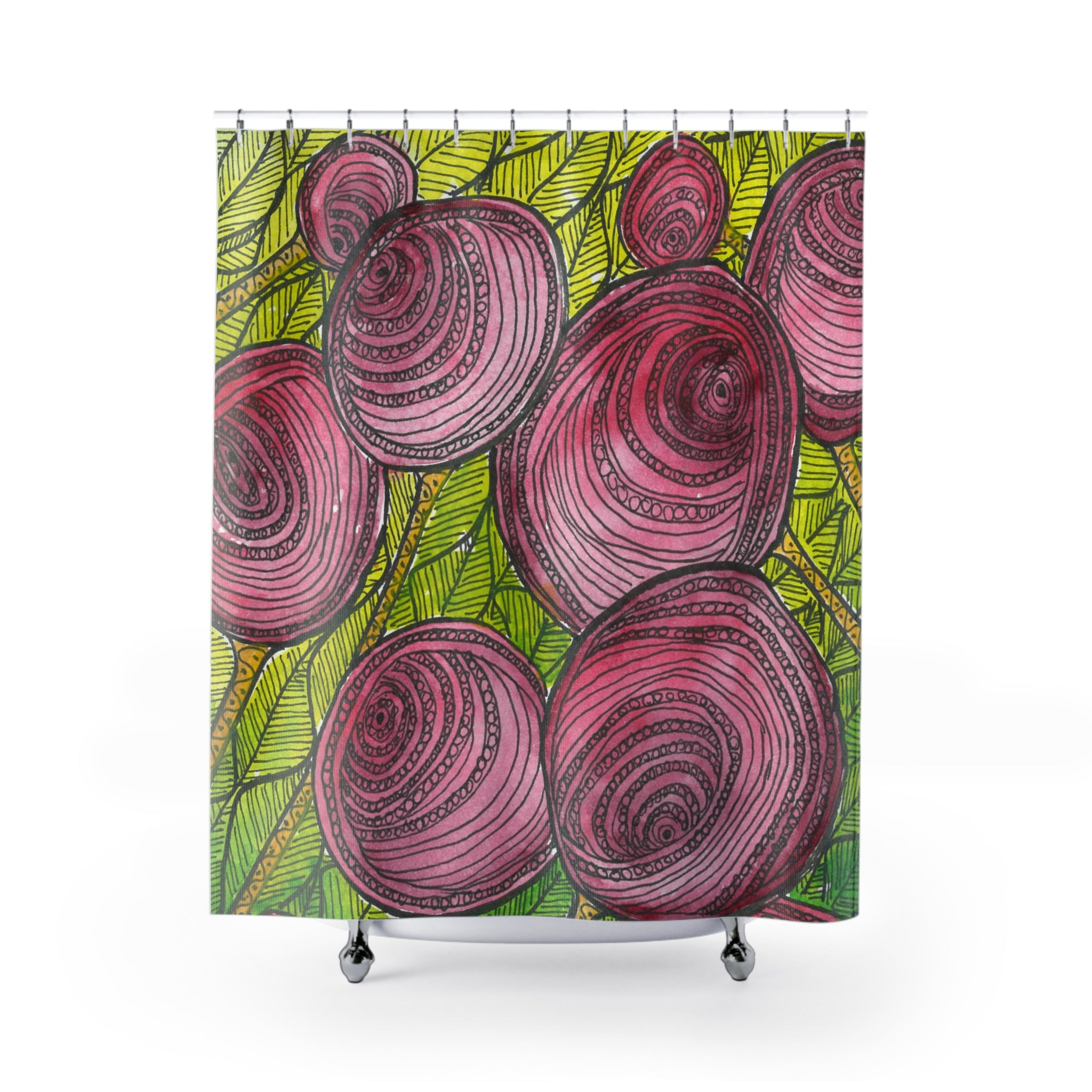 Beautiful Shower Curtains to Refresh Your Bathroom. Colourful Abstract Designs. Perfect For Your Bathroom or Special House-Warming Gift #9 Spaced Blossoms
