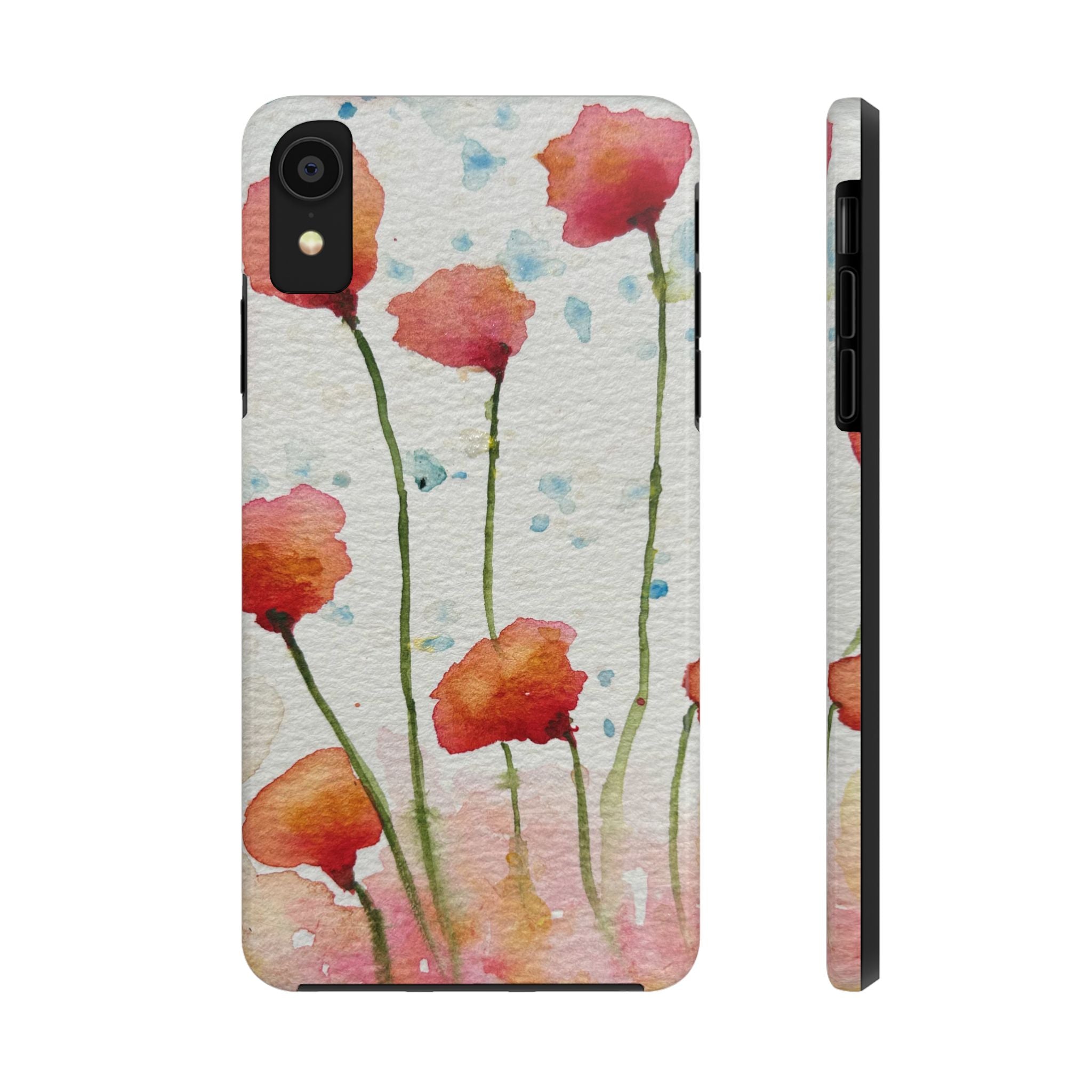 Tough Phone Case - All iPhones and Samsung Galaxys - Exciting Abstract Design #94 Poppies Galore