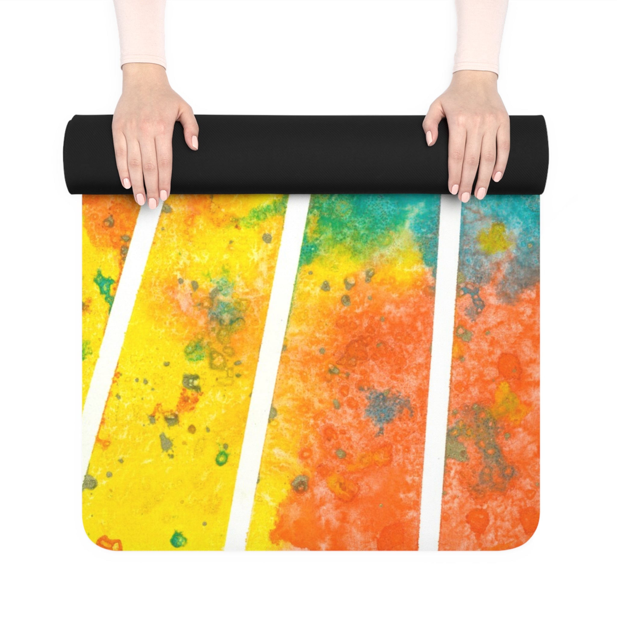 Yoga Mats and Gym Mats. Colourful Abstract Designs. Perfect for Home, Yoga or Gym Class, or a Special Gift #101 Your Energy Radiates
