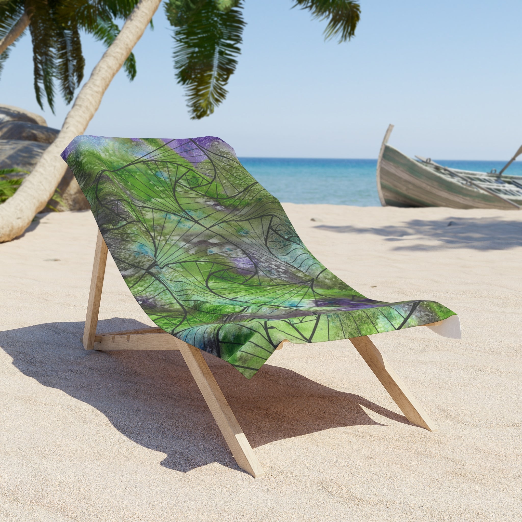 Colourful Abstract Beach Towels, Cotton Loop backing for Durability, 2 Sizes.  For Family and friends or a Special Gift #55 Of Course Im Sure