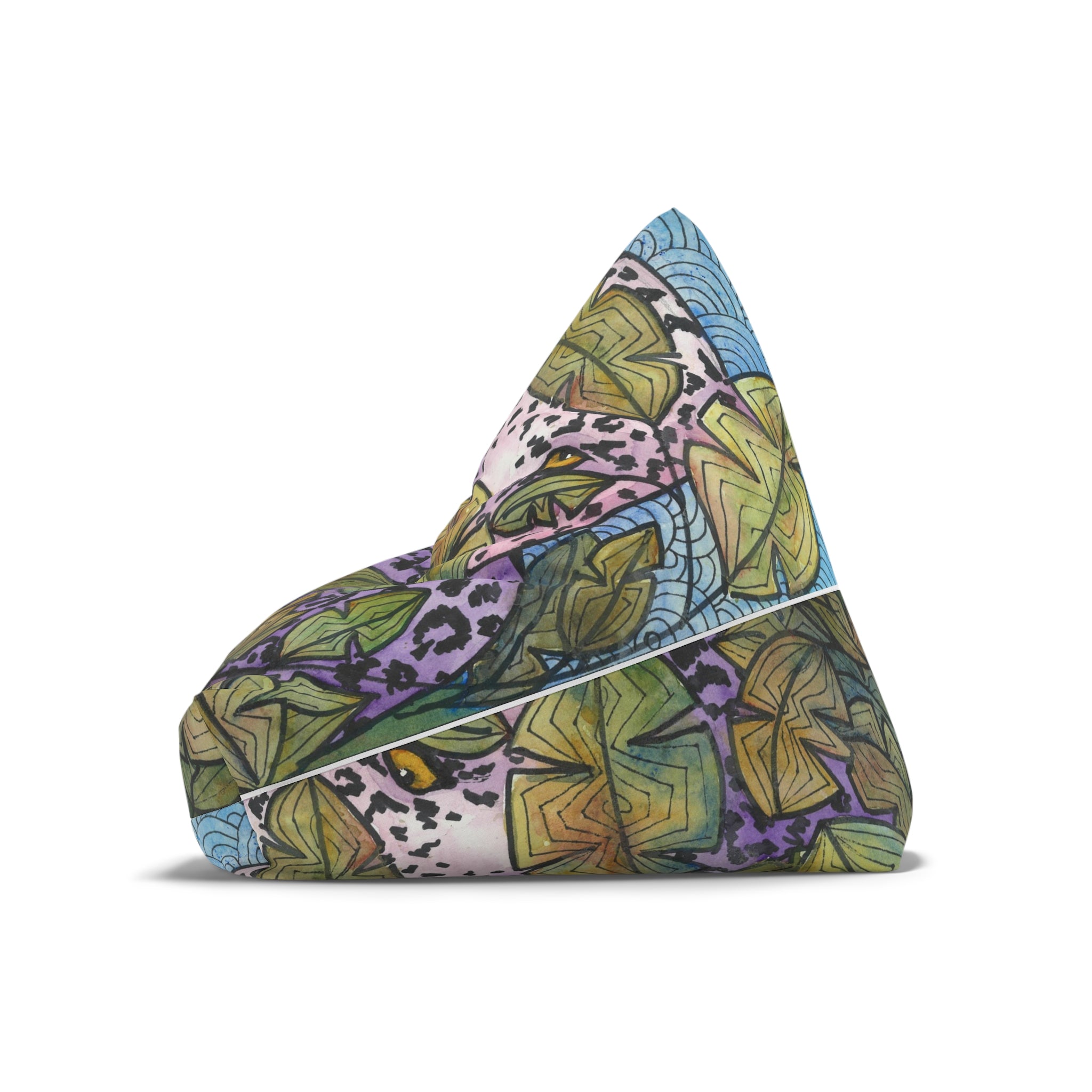Bean Bag Chair Covers For Indoor & Outdoor - 2 Sizes - Exciting Abstract Design #76 Purrfect Blend