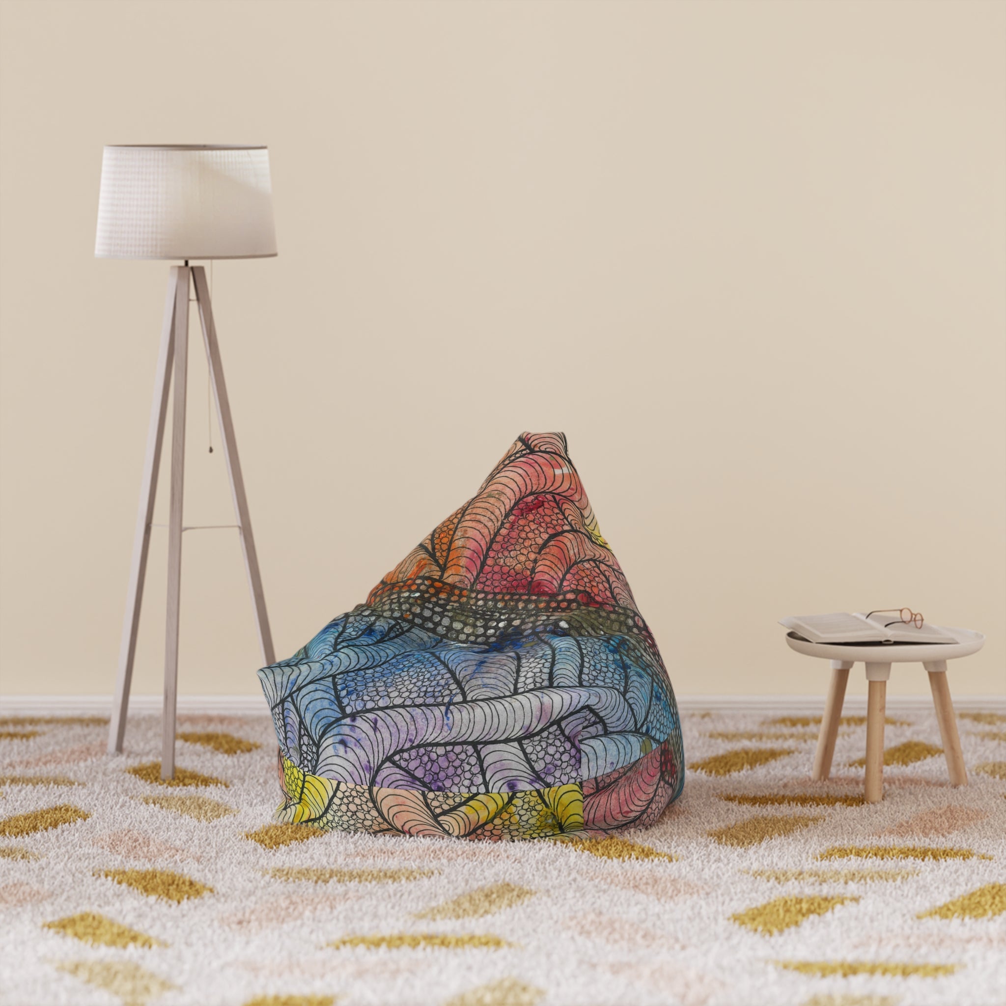 Bean Bag Chair Covers For Indoor & Outdoor - 2 Sizes - Exciting Abstract Design #72 After The End