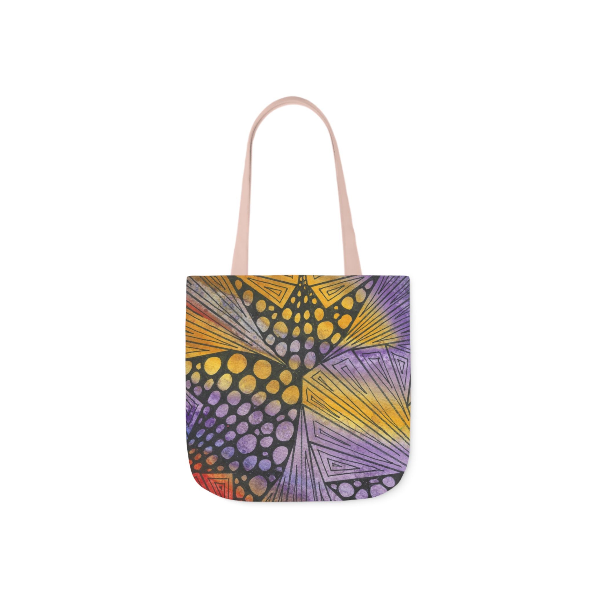 Canvas Tote Bags, Colourful Abstract Designs, 5-Color Straps, 3 Sizes.  For Family and friends or a Special Gift #82 Fighting Delusions