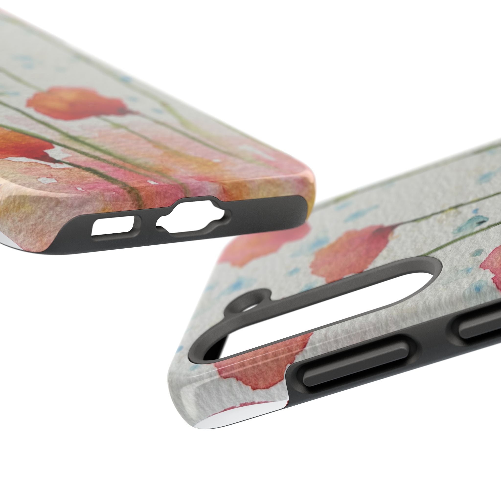 Tough Phone Case - All iPhones and Samsung Galaxys - Exciting Abstract Design #94 Poppies Galore