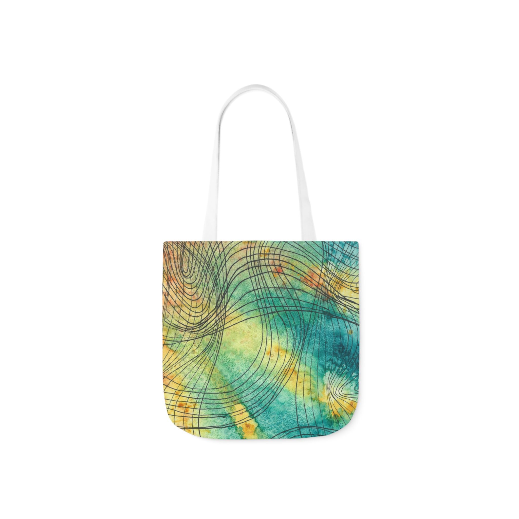 Canvas Tote Bags, Colourful Abstract Designs, 5-Color Straps, 3 Sizes.  For Family and friends or a Special Gift #81 The Only Way Is Up