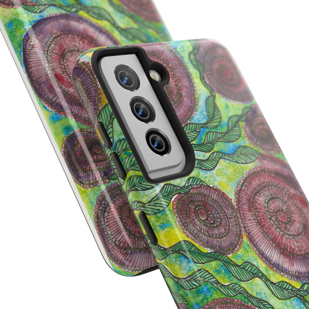 Tough Phone Case - All iPhones and Samsung Galaxys - Exciting Abstract Design #35 Beetroot To Yourself