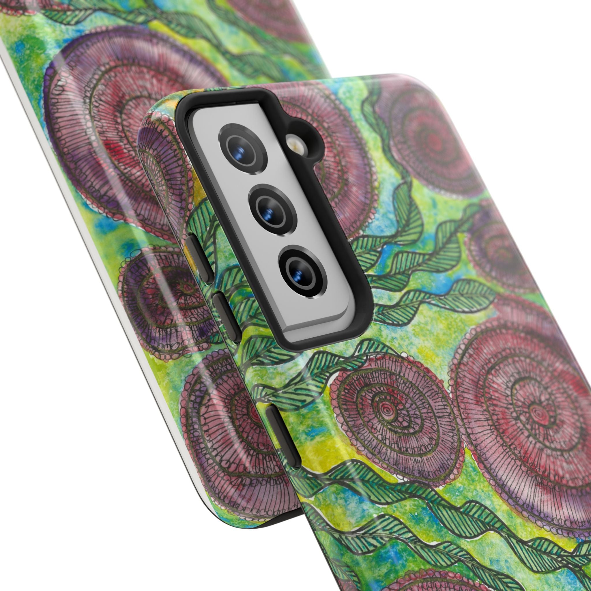 Tough Phone Case - All iPhones and Samsung Galaxys - Exciting Abstract Design #35 Beetroot To Yourself