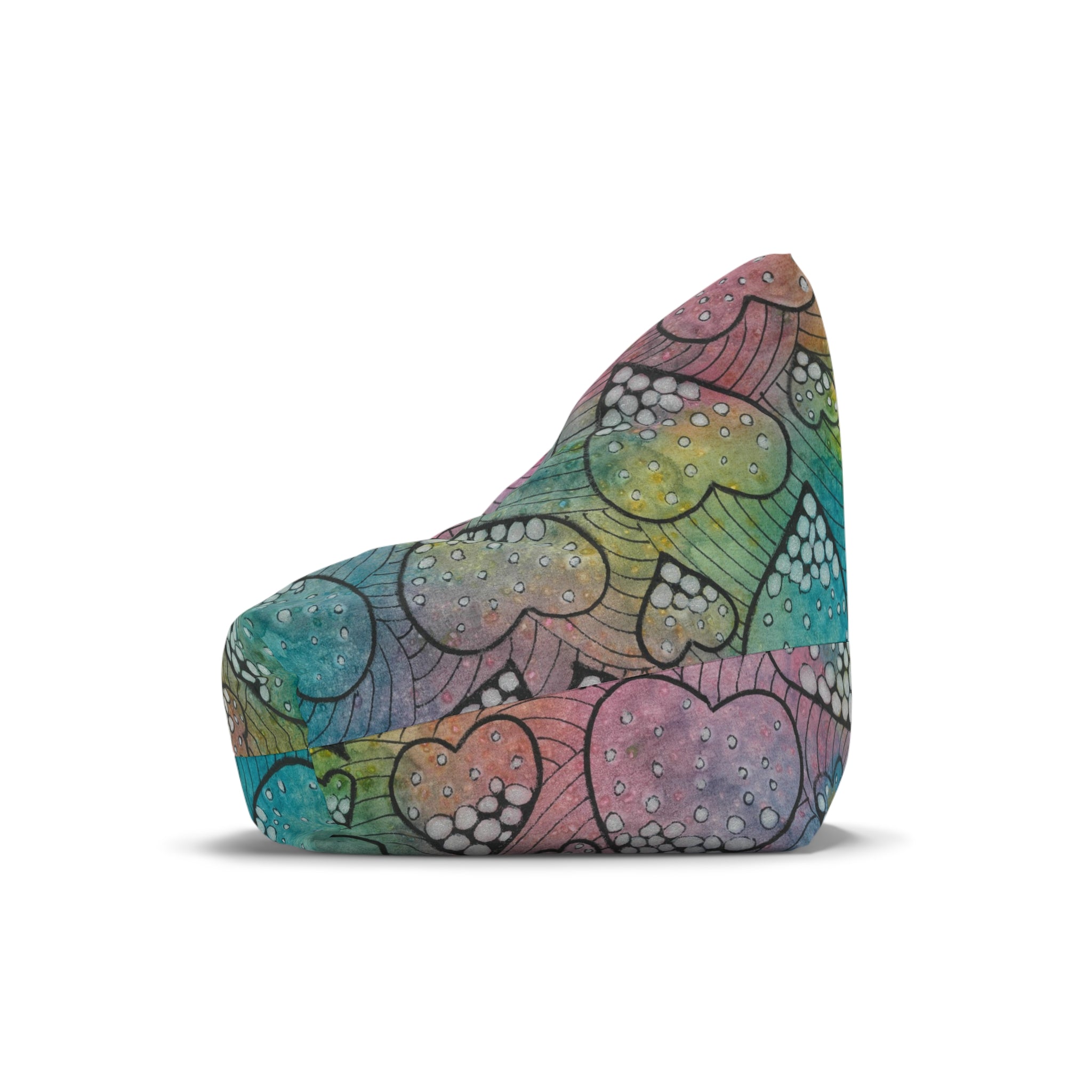 Bean Bag Chair Covers For Indoor & Outdoor - 2 Sizes - Exciting Abstract Design #97 What's Love Got To Do With It?