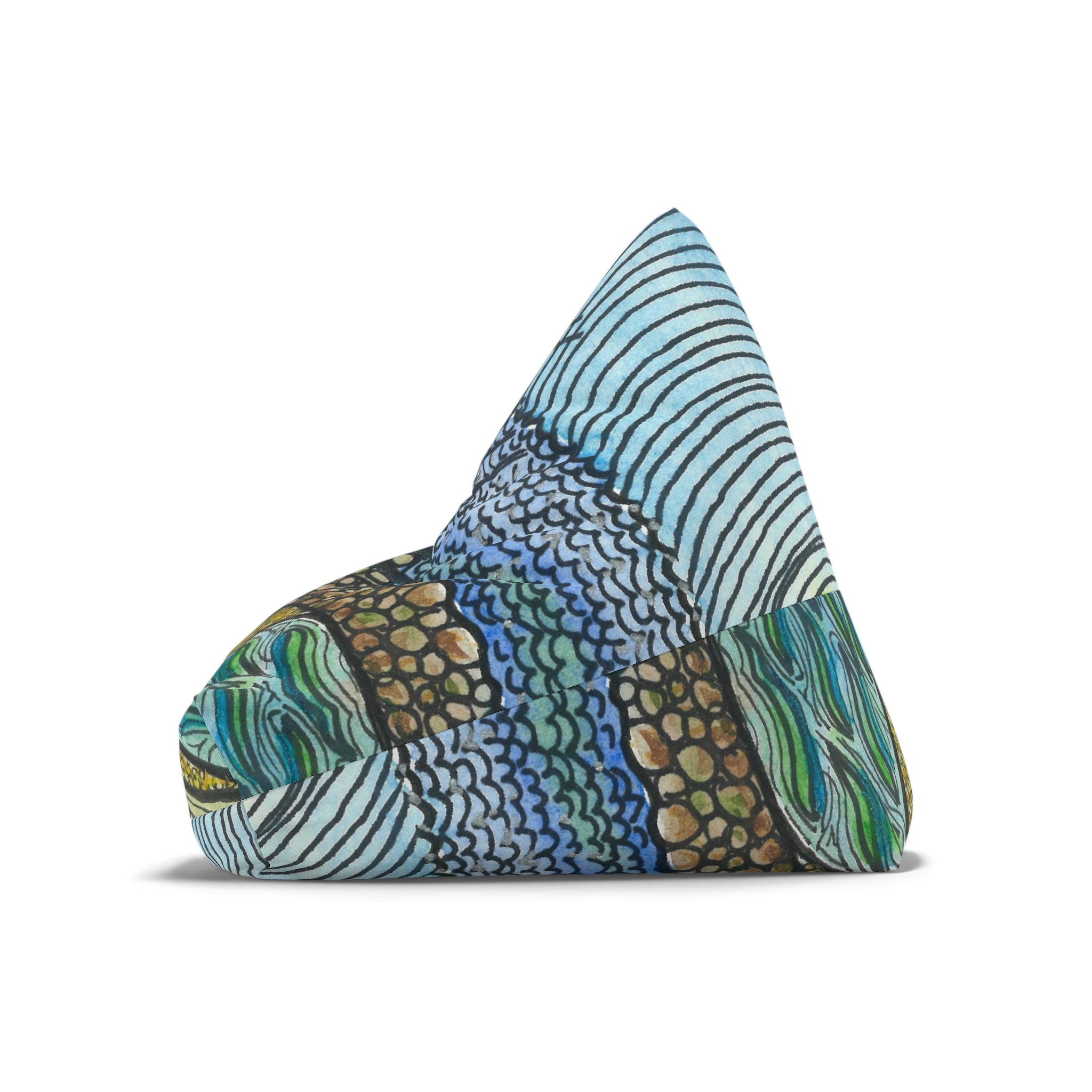 Bean Bag Chair Covers For Indoor & Outdoor Spaces - 2 Sizes - Exciting Abstract Design #47 Cottesloe