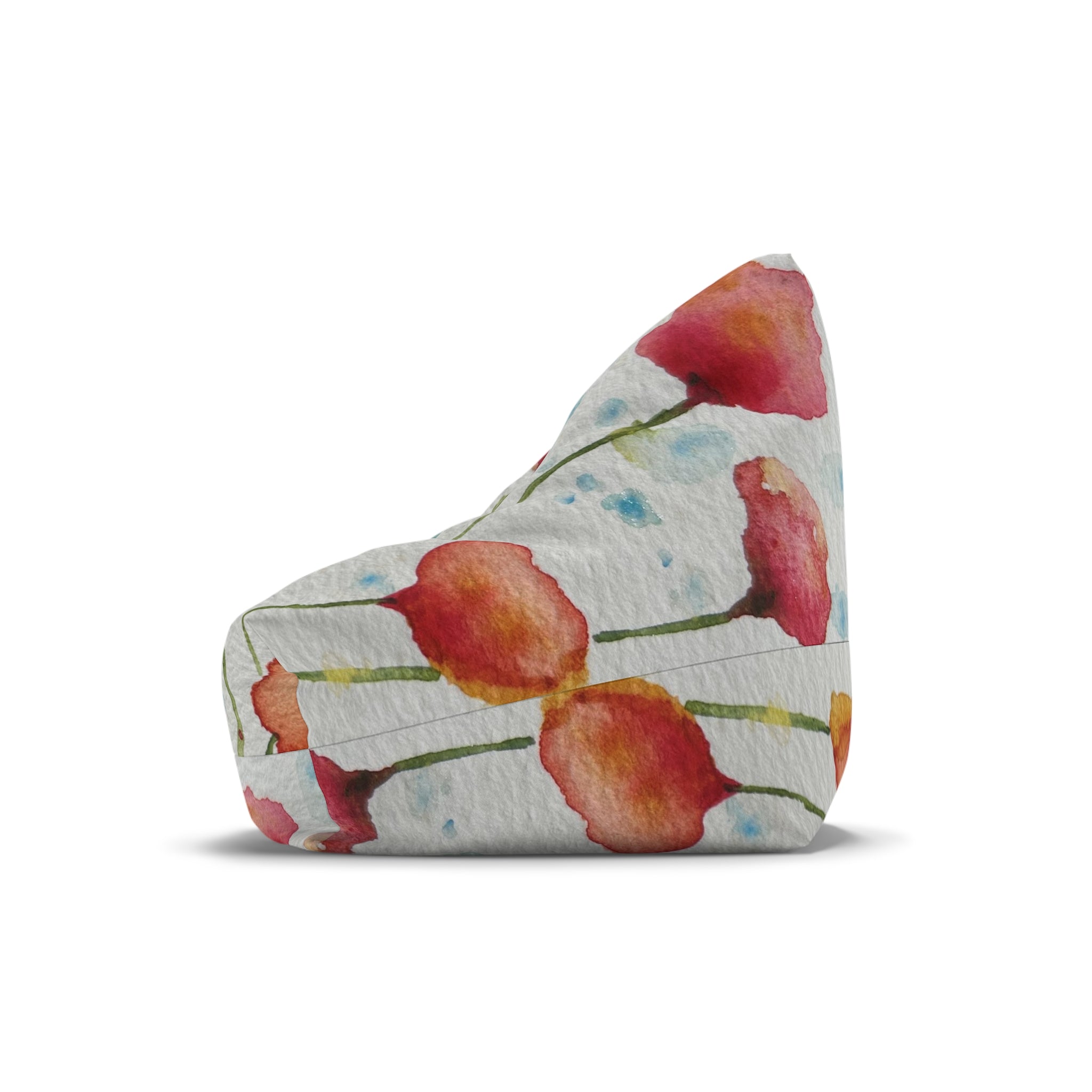 Bean Bag Chair Covers For Indoor & Outdoor - 2 Sizes - Exciting Abstract Design #94 Poppies Galore