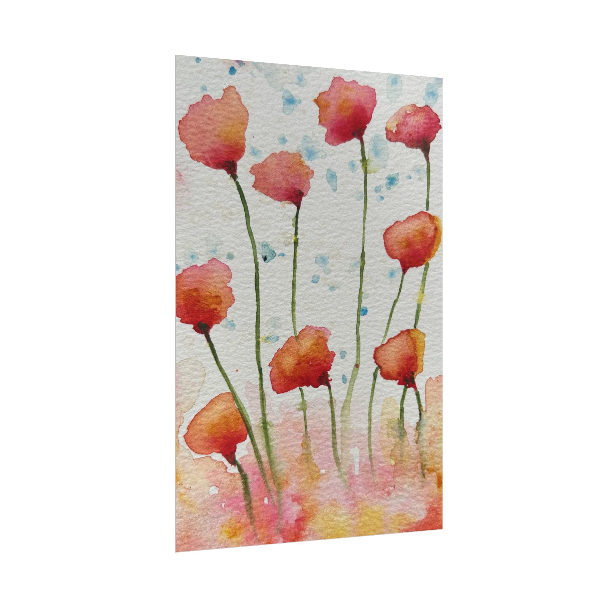 Large Colourful Wall Art, Posters & Prints, For Office, Bedroom or Living Room, or Special Gift #94 Poppies Galore