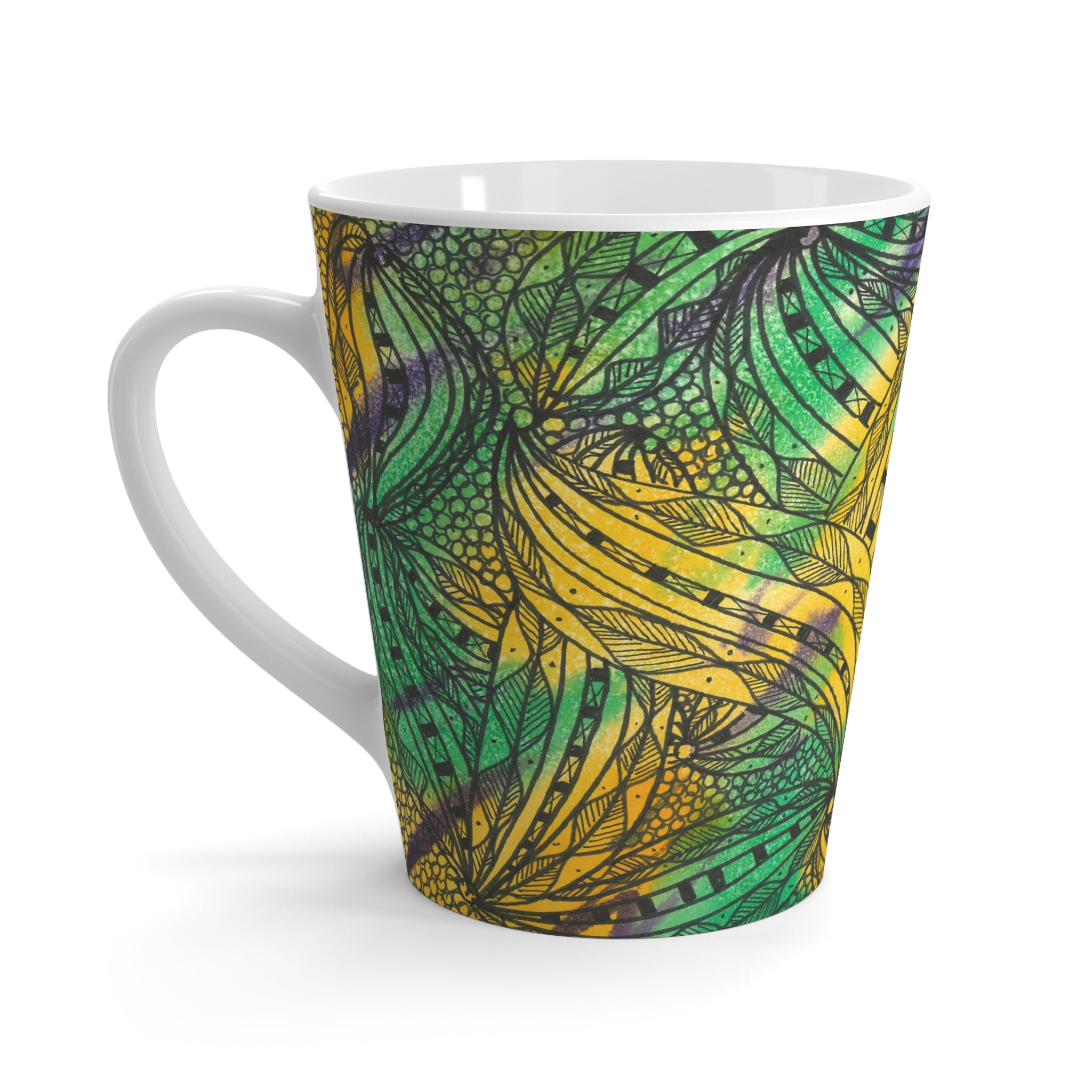 Coffee Mugs and Cups. Colourful Abstract Designs. Perfect for Home, Office or Special Gift #37 Shrubbery