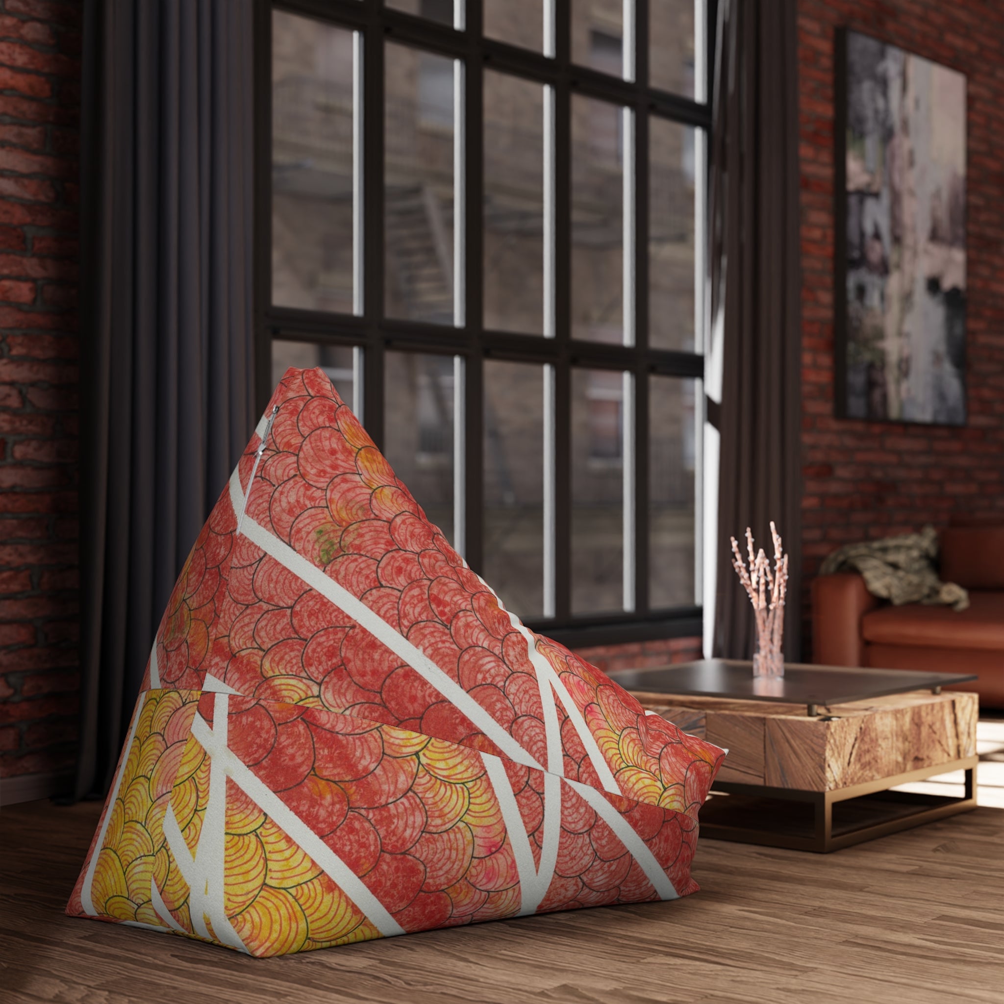 Bean Bag Chair Covers For Indoor & Outdoor - 2 Sizes - Exciting Abstract Design #67 Max Mimosa