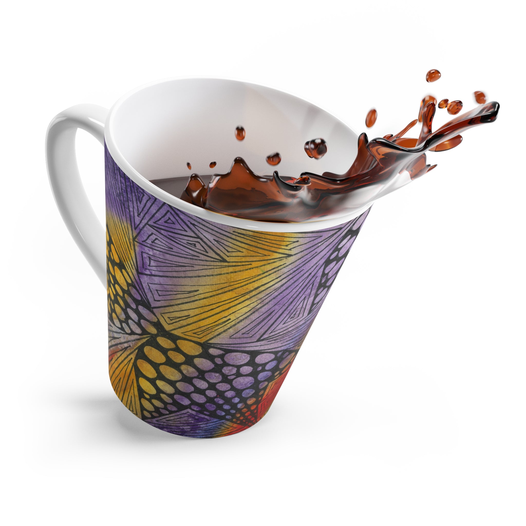 Coffee Mugs and Cups. Colourful Abstract Designs. Perfect for Home, Office or Special Gift #82 Fighting Delusions