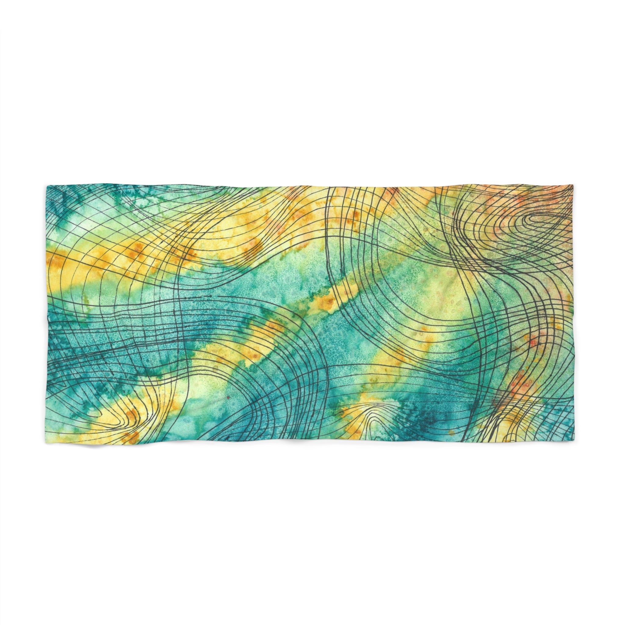 Colourful Abstract Beach Towels, Cotton Loop backing for Durability, 2 Sizes.  For Family and friends or a Special Gift #81 The Only Way Is Up