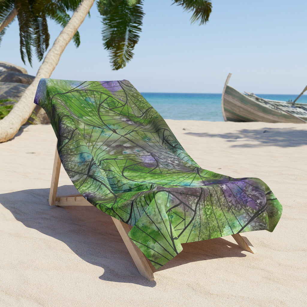 Colourful Abstract Beach Towels, Cotton Loop backing for Durability, 2 Sizes.  For Family and friends or a Special Gift #55 Of Course Im Sure