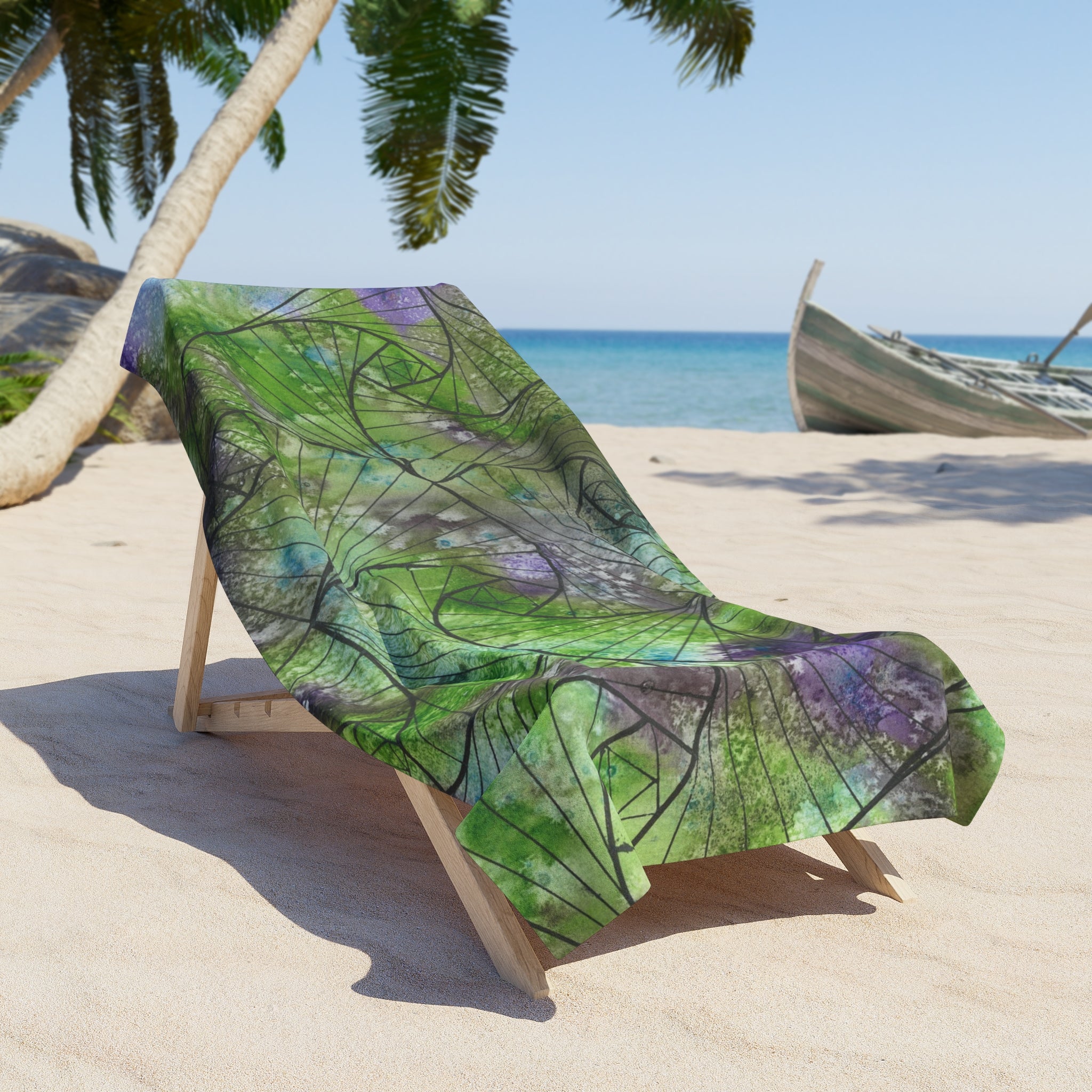 Colourful Abstract Beach Towels, Cotton Loop backing for Durability, 2 Sizes.  For Family and friends or a Special Gift #55 Of Course Im Sure