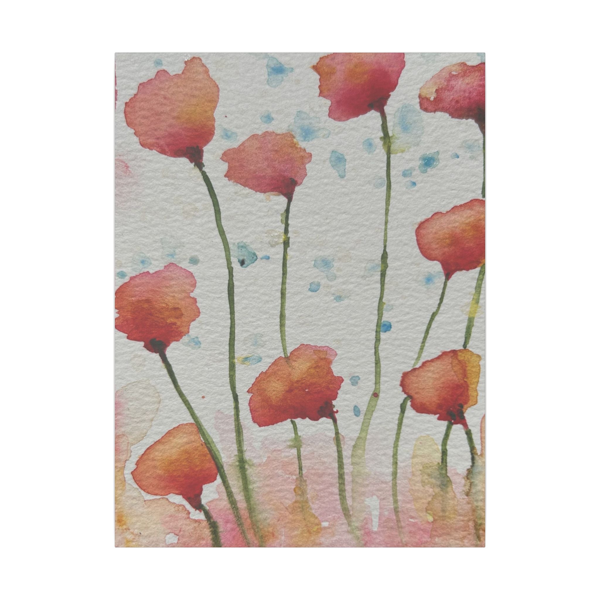 Large Colourful Wall Art, Canvas Prints, For Office, Bedroom or Living Room, or Special Gift #94 Poppies Galore