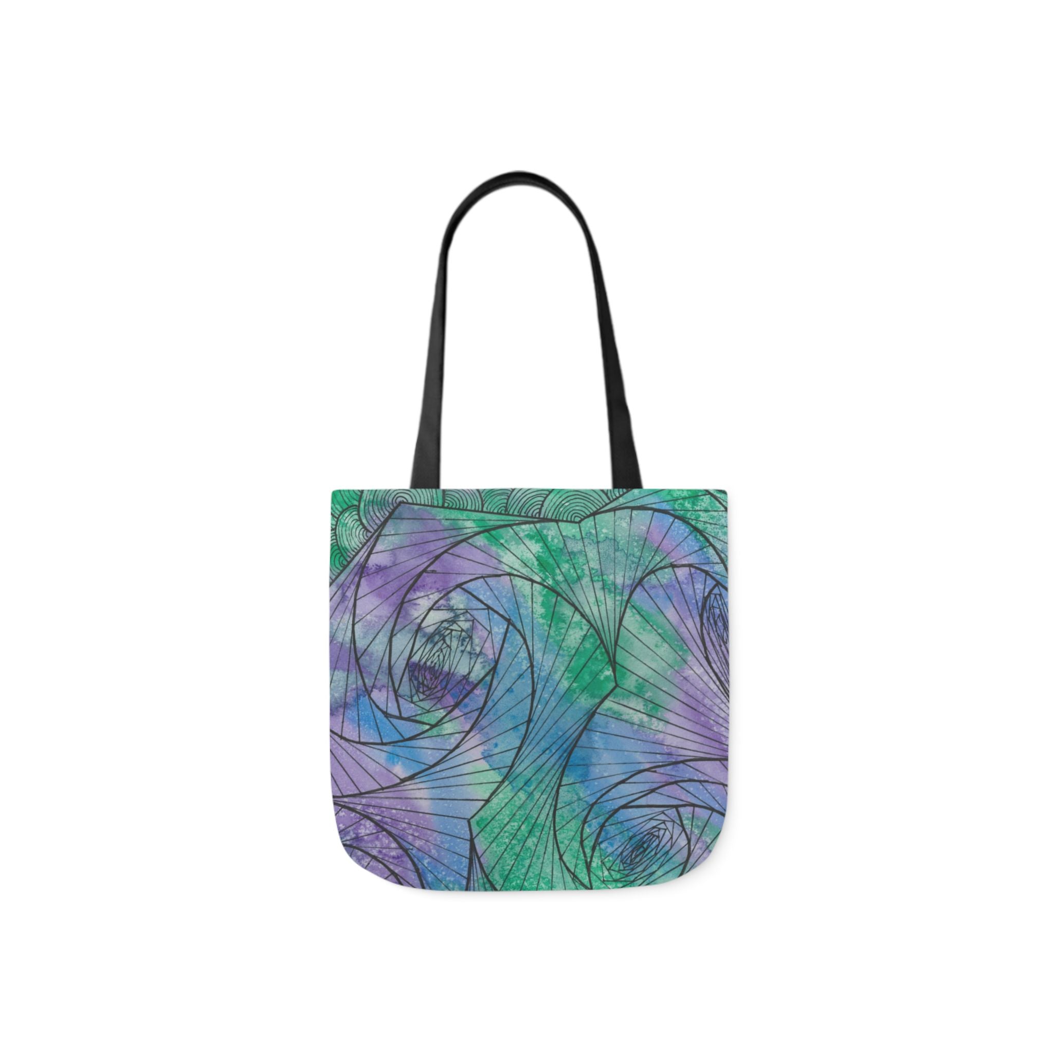 Canvas Tote Bags, Colourful Abstract Designs, 5-Color Straps, 3 Sizes.  For Family and friends or a Special Gift #50 If Not Now When