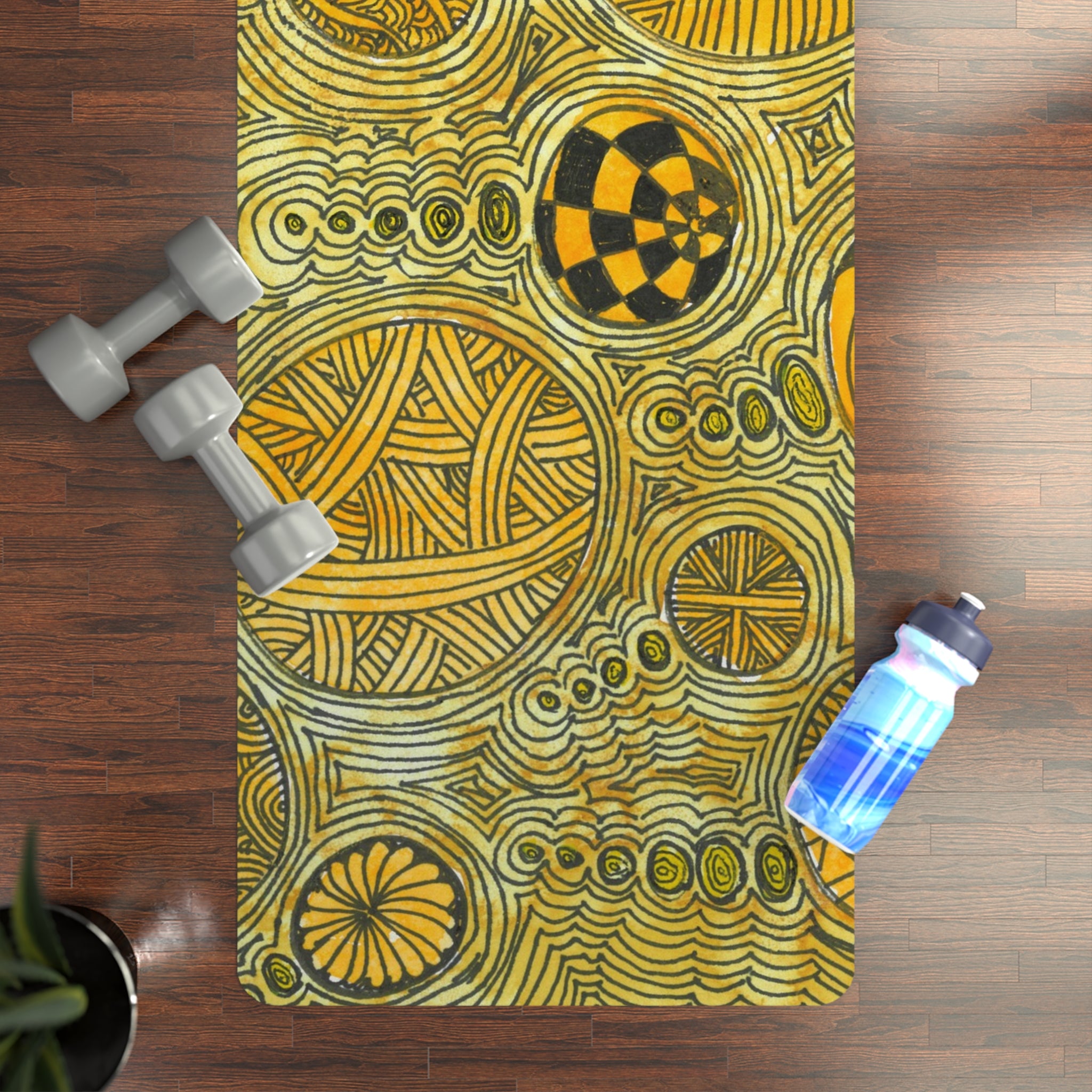 Yoga Mats and Gym Mats. Colourful Abstract Designs. Perfect for Home, Yoga or Gym Class, or a Special Gift #38 The Conversationalist