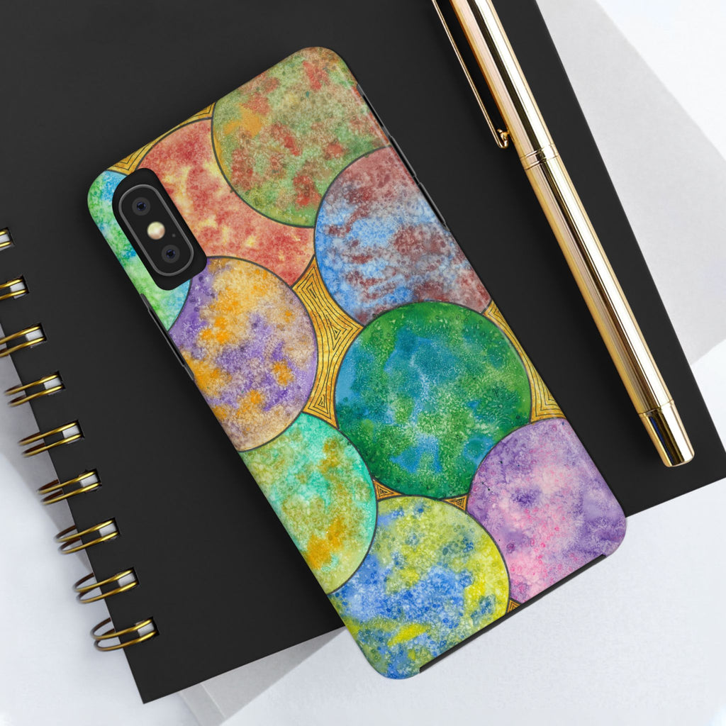 Tough Phone Case - All iPhones and Samsung Galaxys - Exciting Abstract Design #61 Worlds Apart