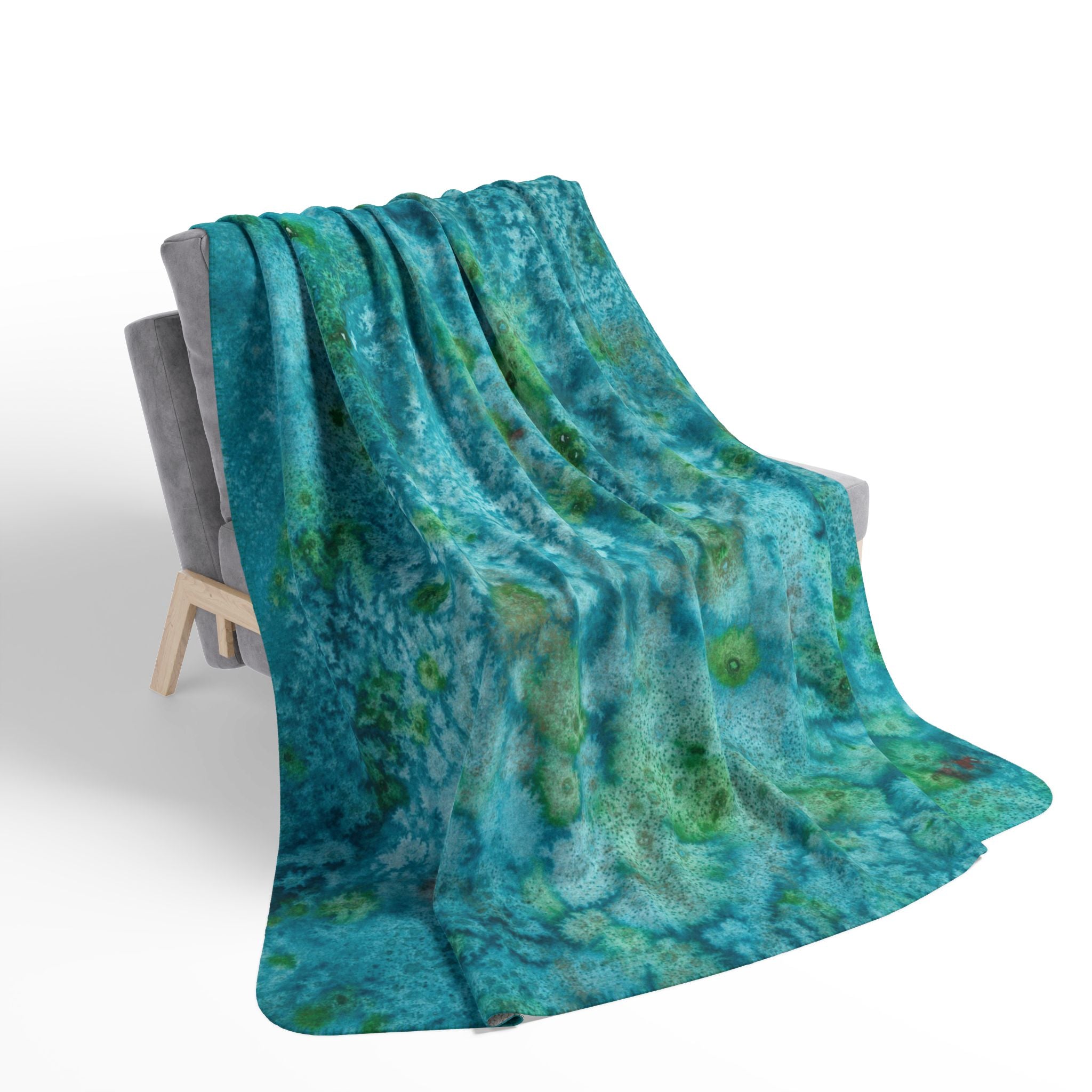 Fleece Throw Blanket, Textured Sherpa Underside, Hemmed, 2 Sizes. Colourful Abstract Design. Perfect for Bedroom, Living Room, or Special Gift #83 Who Am I Today