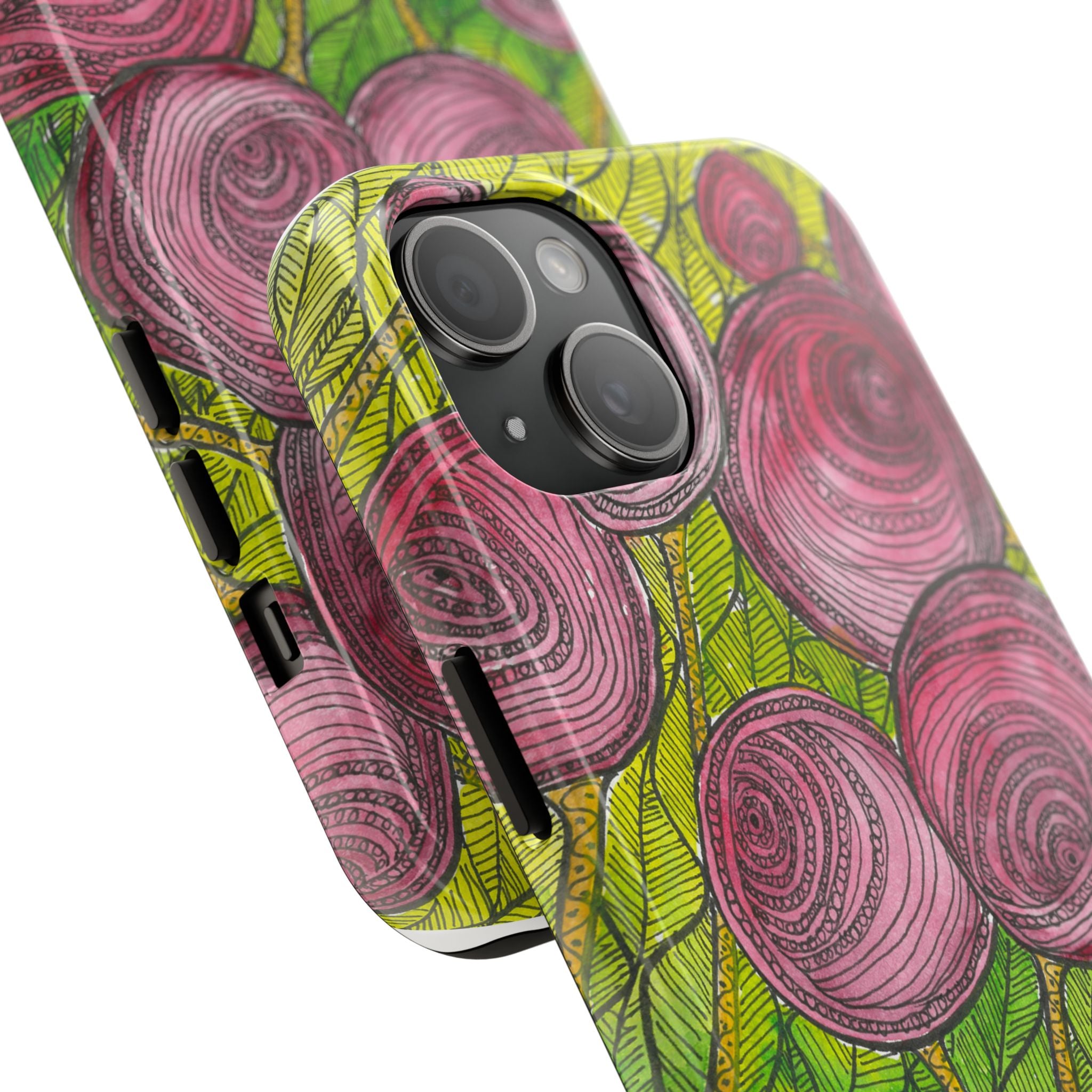Tough Phone Case - All iPhones and Samsung Galaxys - Exciting Abstract Design #9 Spaced Blossoms