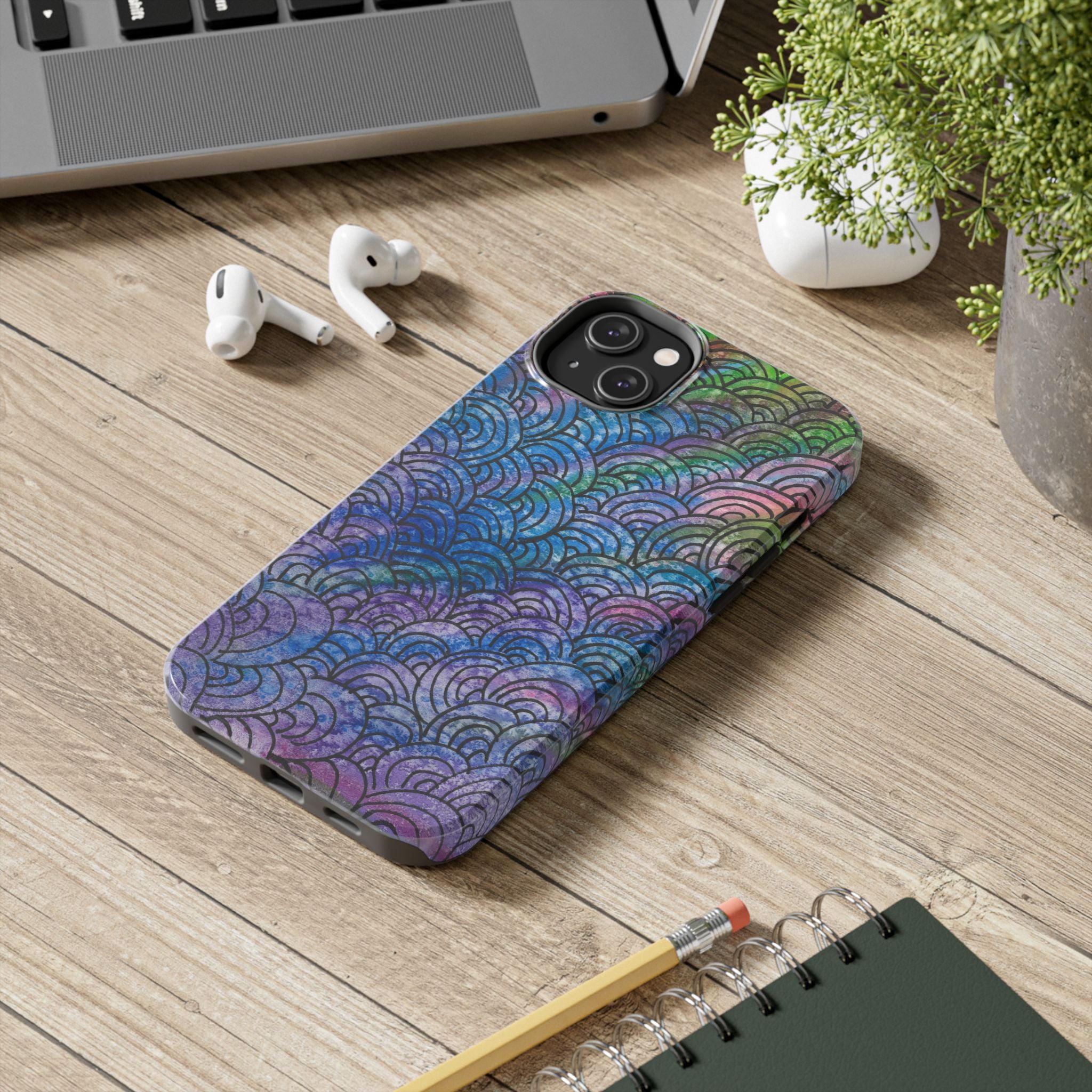 Tough Phone Case - All iPhones and Samsung Galaxys - Exciting Abstract Design #84 Ah! The Past