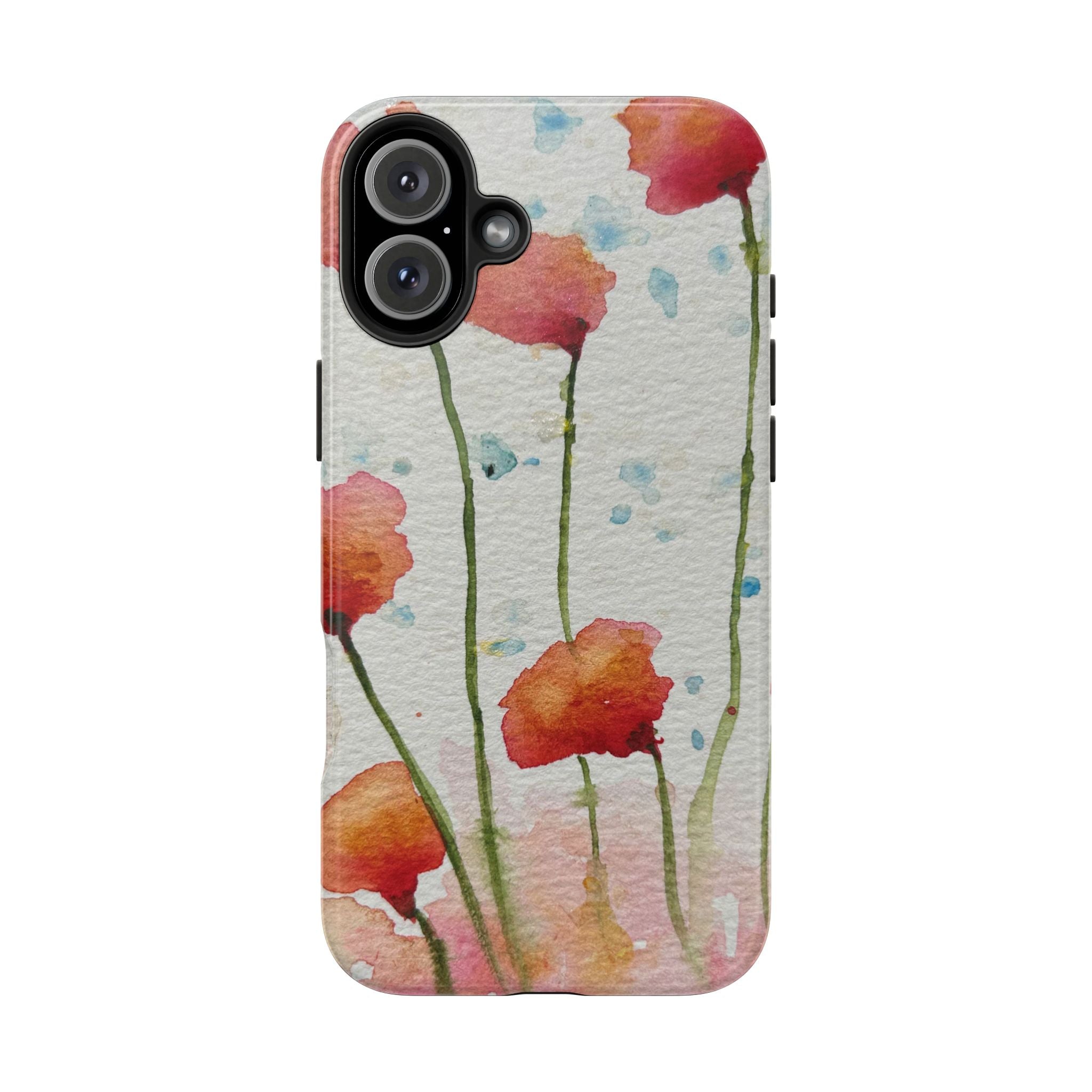 Tough Phone Case - All iPhones and Samsung Galaxys - Exciting Abstract Design #94 Poppies Galore