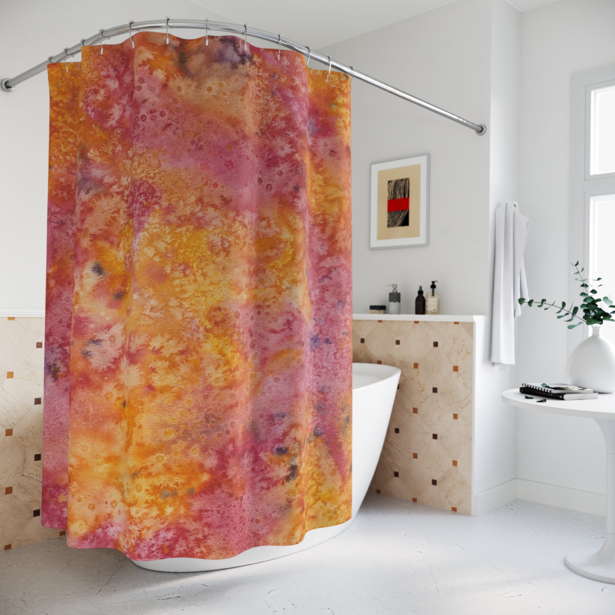 Beautiful Shower Curtains to Refresh Your Bathroom. Colourful Abstract Designs. Perfect For Your Bathroom or Special House-Warming Gift #54 Heaven Can Wait