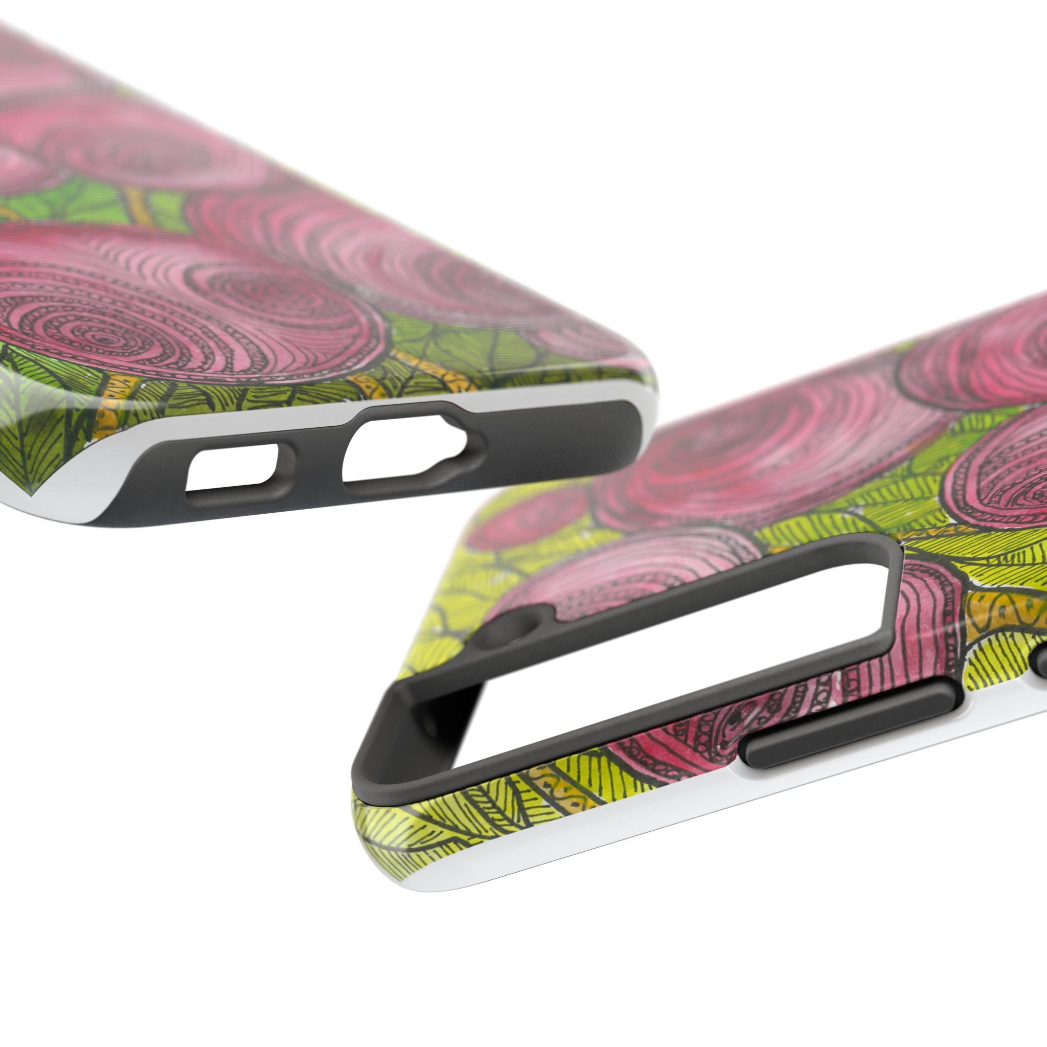 Tough Phone Case - All iPhones and Samsung Galaxys - Exciting Abstract Design #9 Spaced Blossoms