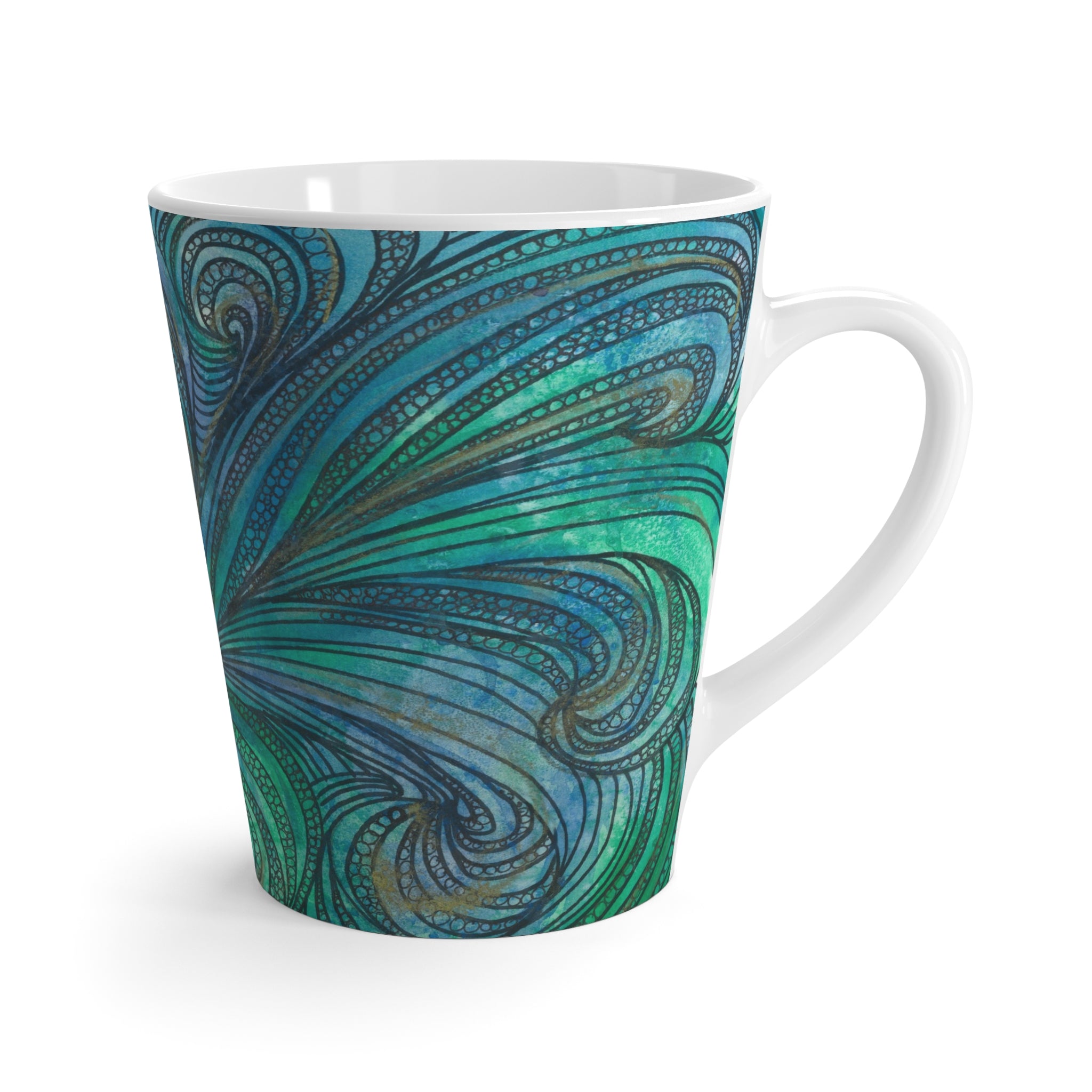 Coffee Mugs and Cups. Colourful Abstract Designs. Perfect for Home, Office or Special Gift #71 Call Of The Sea