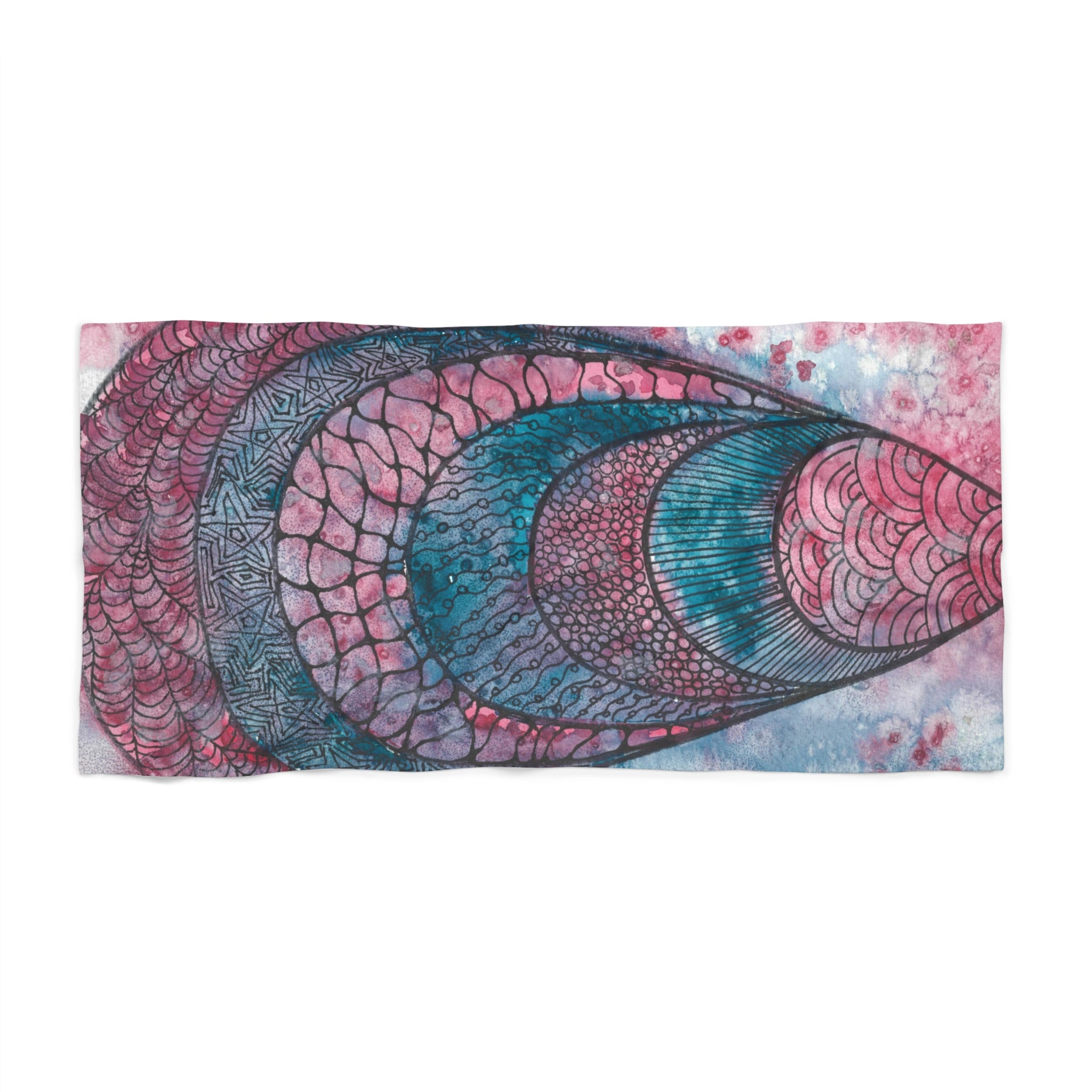 Colourful Abstract Beach Towels, Cotton Loop backing for Durability, 2 Sizes.  For Family and friends or a Special Gift #92 The Goddess Lives