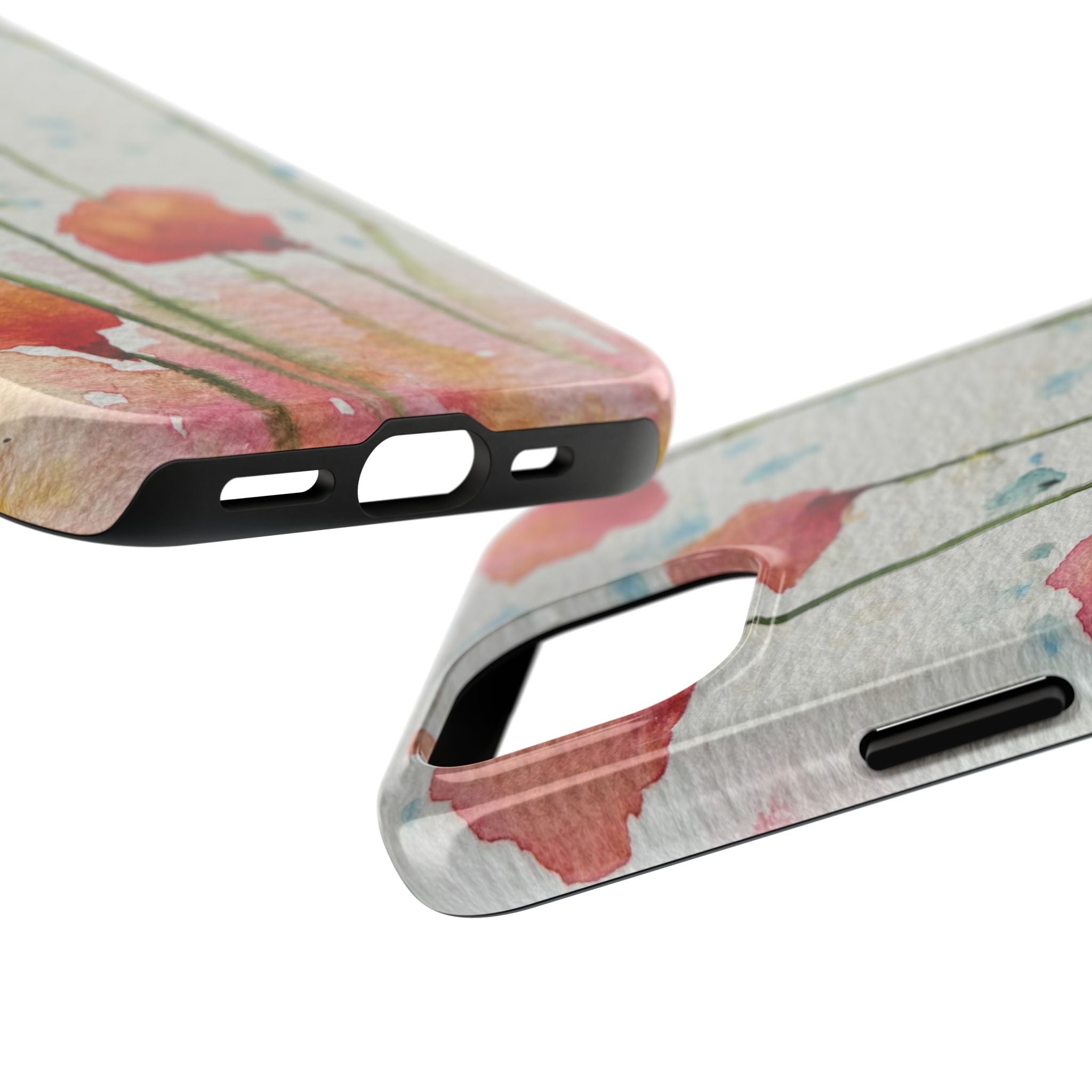 Tough Phone Case - All iPhones and Samsung Galaxys - Exciting Abstract Design #94 Poppies Galore