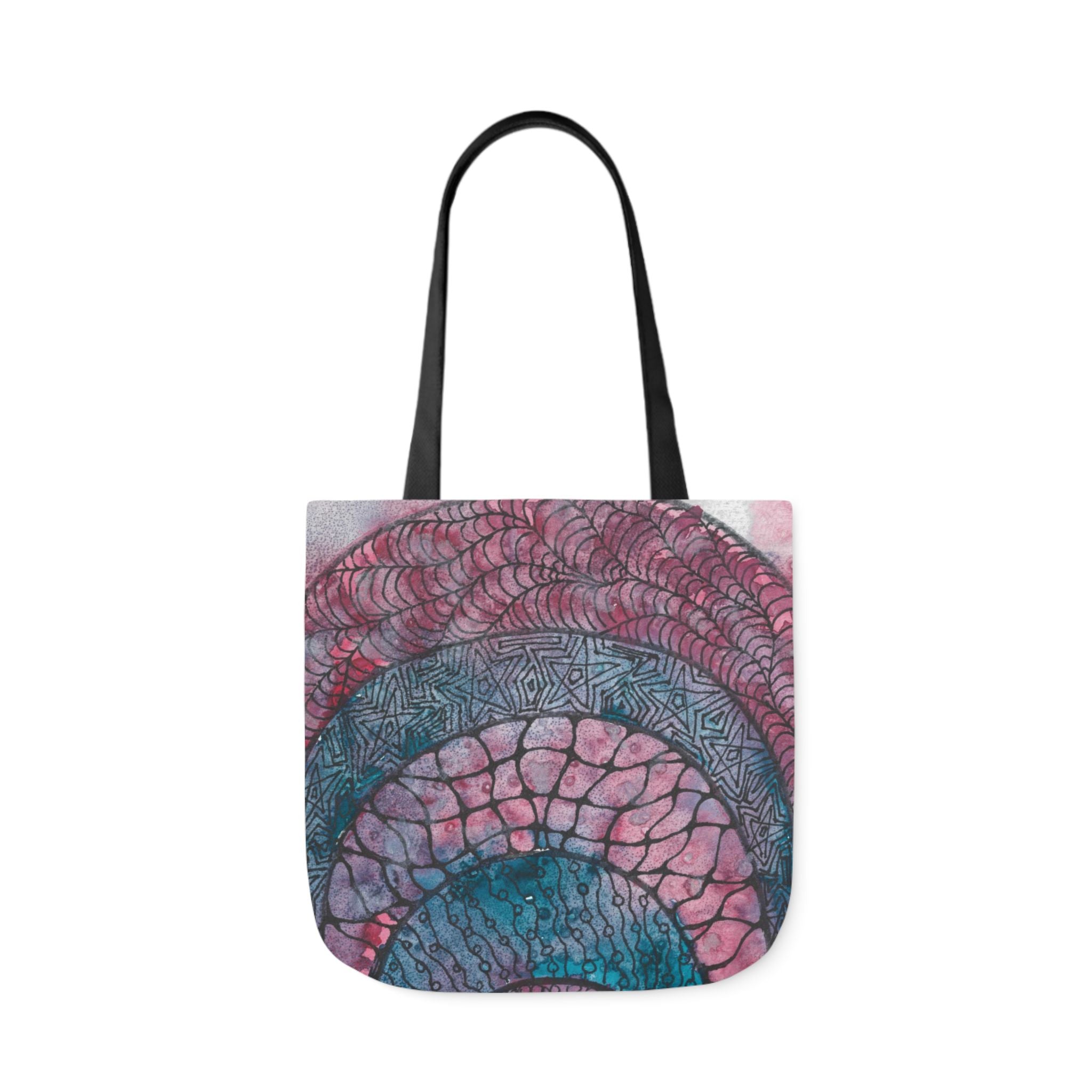 Canvas Tote Bags, Colourful Abstract Designs, 5-Color Straps, 3 Sizes.  For Family and friends or a Special Gift #92 The Goddess Lives