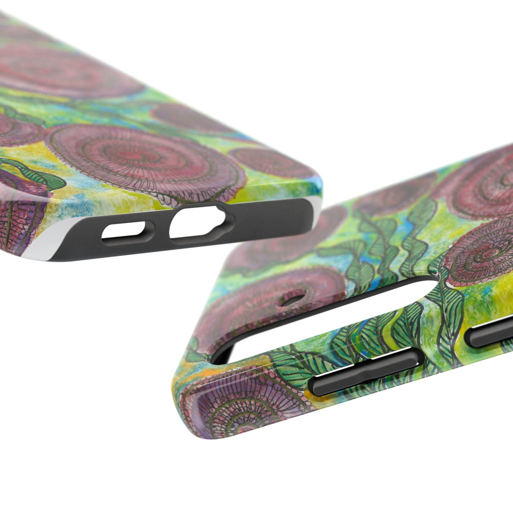Tough Phone Case - All iPhones and Samsung Galaxys - Exciting Abstract Design #35 Beetroot To Yourself