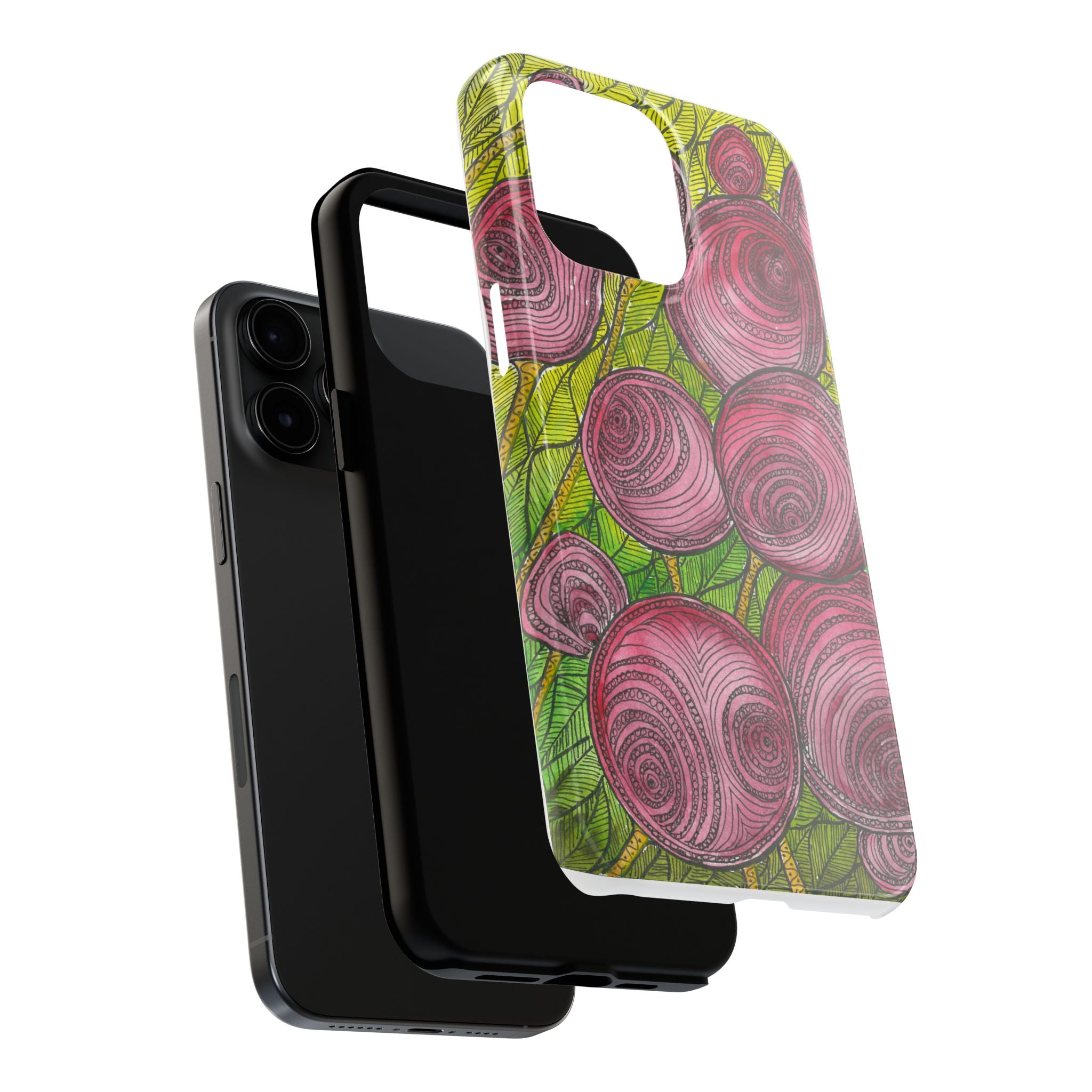 Tough Phone Case - All iPhones and Samsung Galaxys - Exciting Abstract Design #9 Spaced Blossoms
