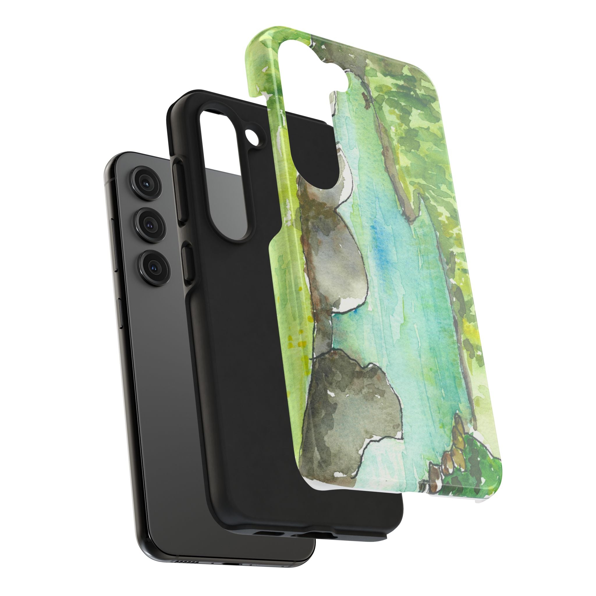 Tough Phone Case - All iPhones and Samsung Galaxys - Exciting Abstract Design #88 Tara River - Montenegro