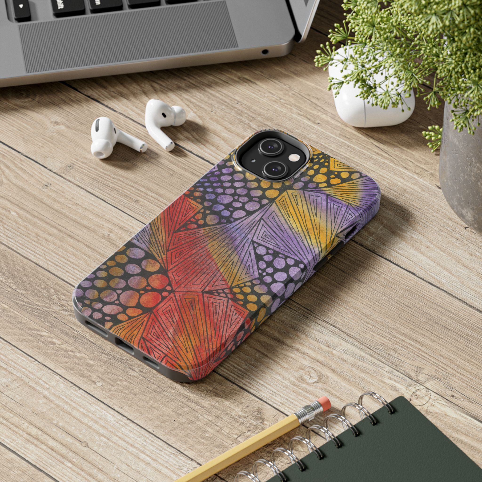 Tough Phone Case - All iPhones and Samsung Galaxys - Exciting Abstract Design #82 Fighting Delusions