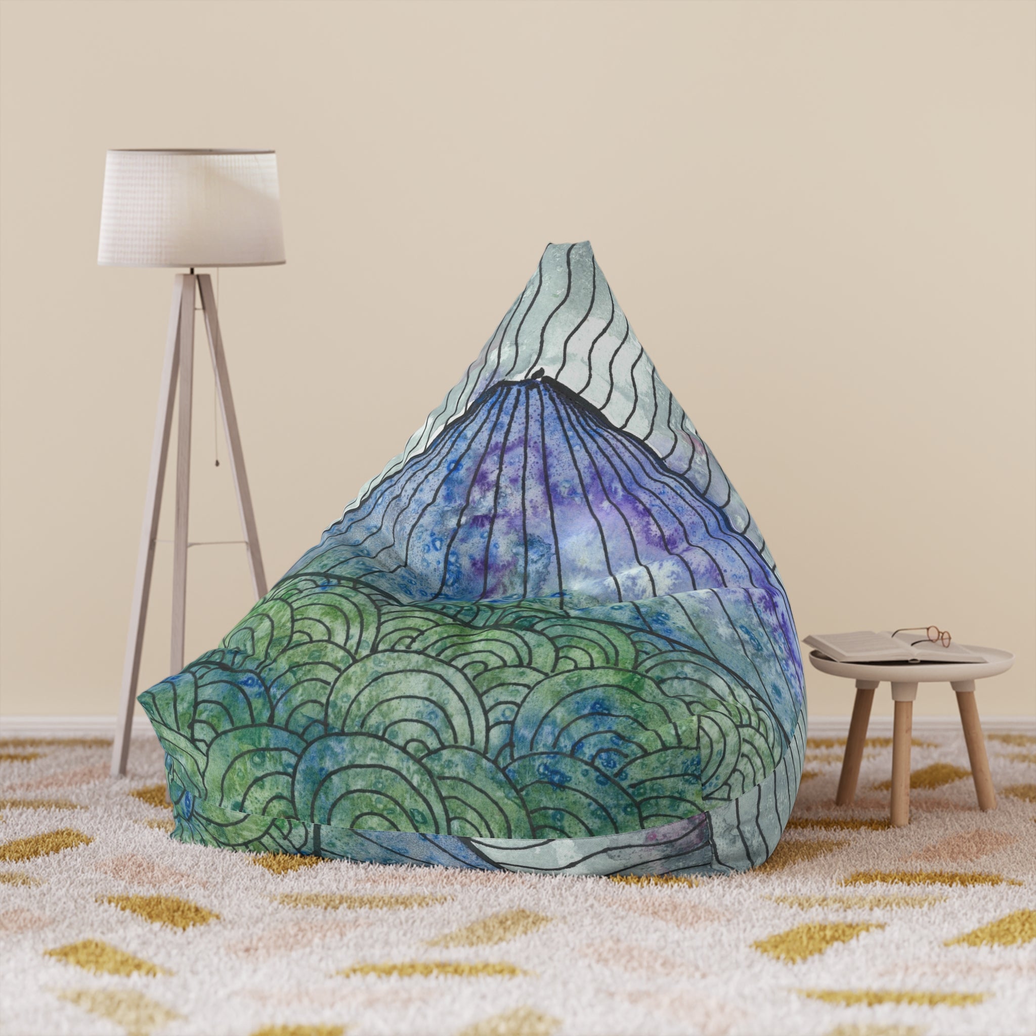 Bean Bag Chair Covers For Indoor & Outdoor - 2 Sizes - Exciting Abstract Design #90 Rtanj Pyramid
