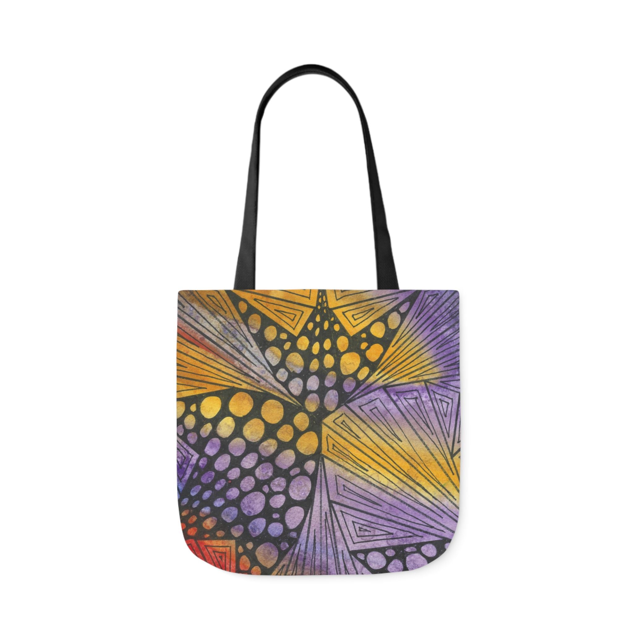 Canvas Tote Bags, Colourful Abstract Designs, 5-Color Straps, 3 Sizes.  For Family and friends or a Special Gift #82 Fighting Delusions